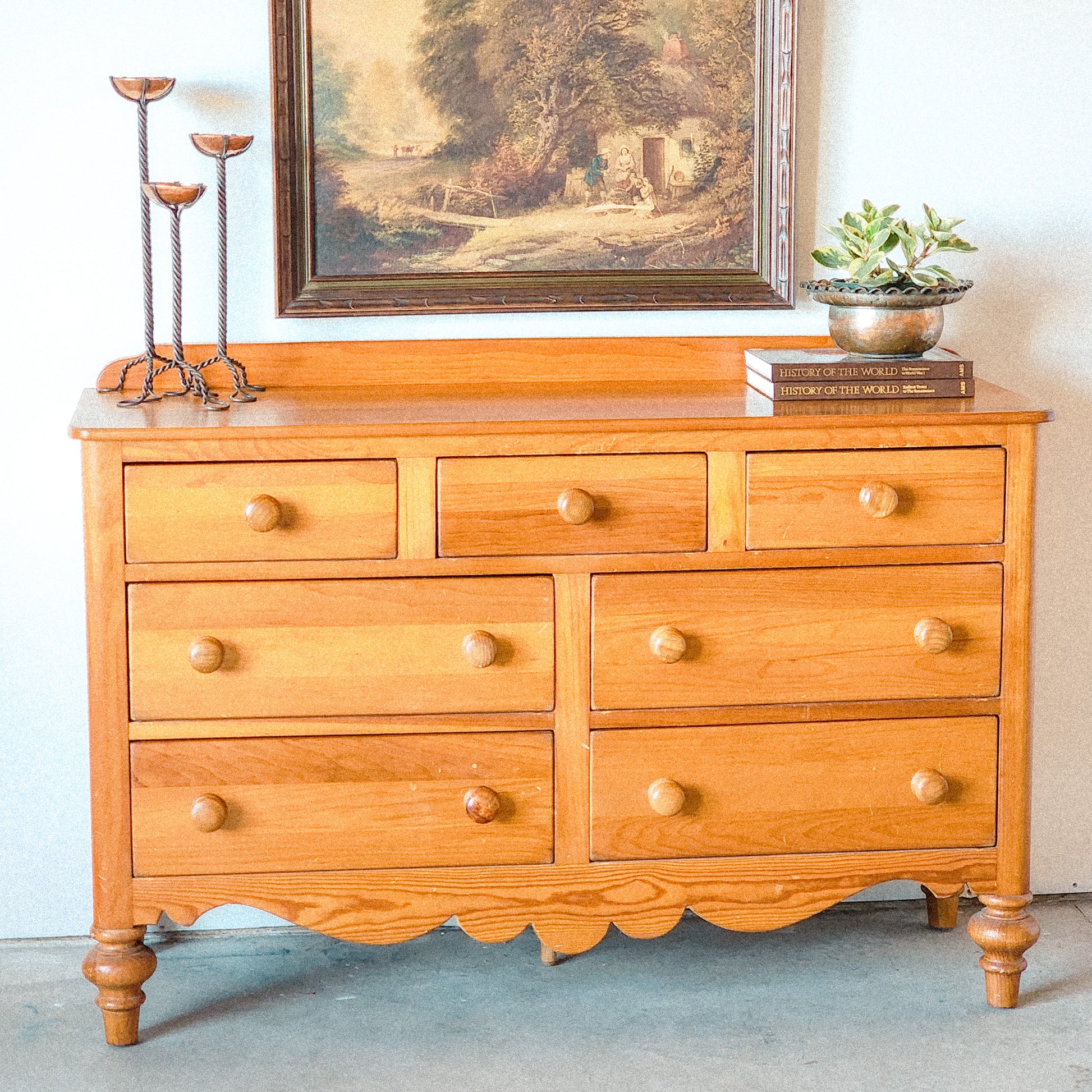 Lexington Maple Wooden 7 Drawer Dresser - Reclaimed Mt. Goods