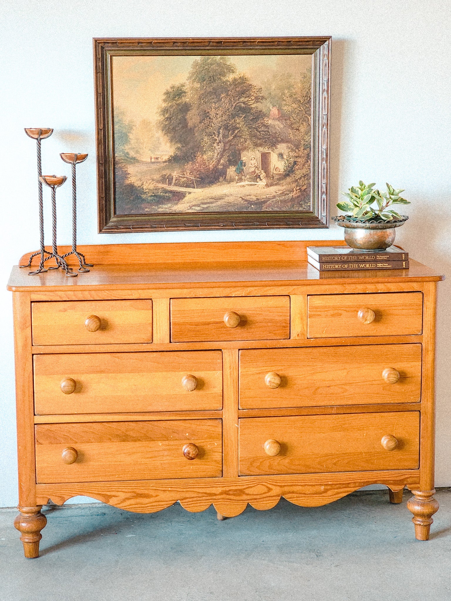 Lexington Maple Wooden 7 Drawer Dresser - Reclaimed Mt. Goods