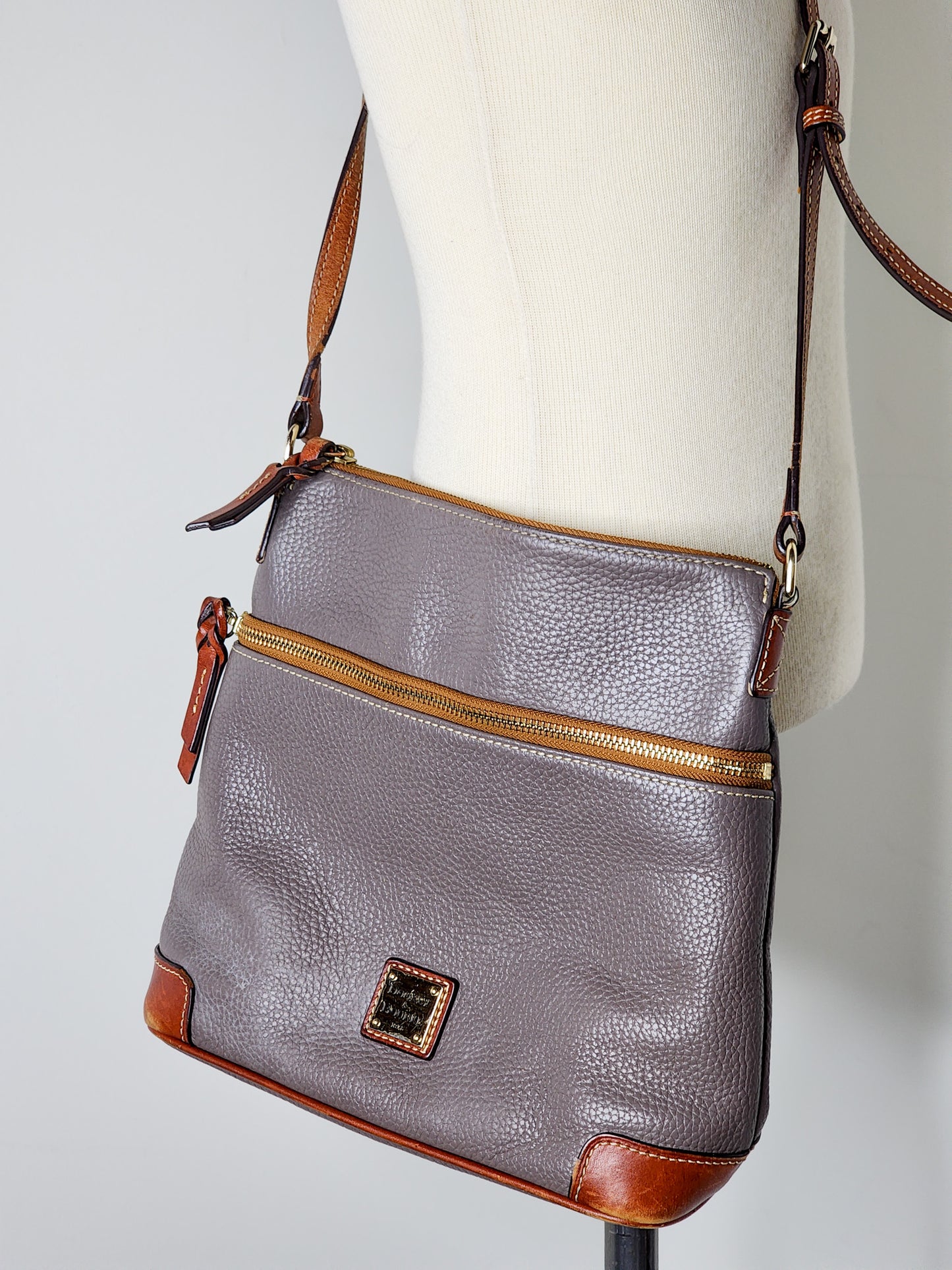 Dooney & Bourke Gray Leather Satchel - Reclaimed Mt. Goods