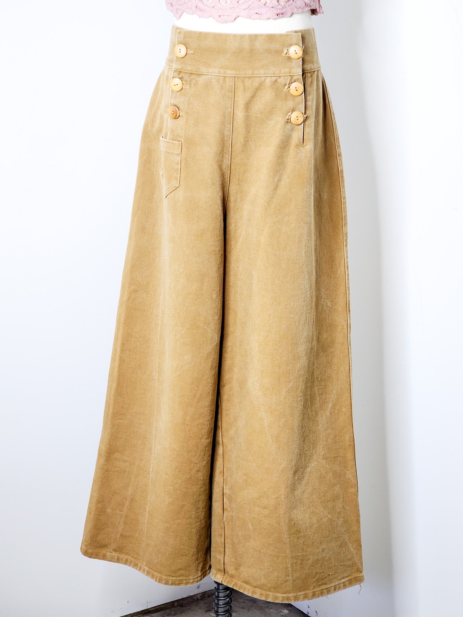 Khaki Sailor Pants/Trousers - Reclaimed Mt. Goods