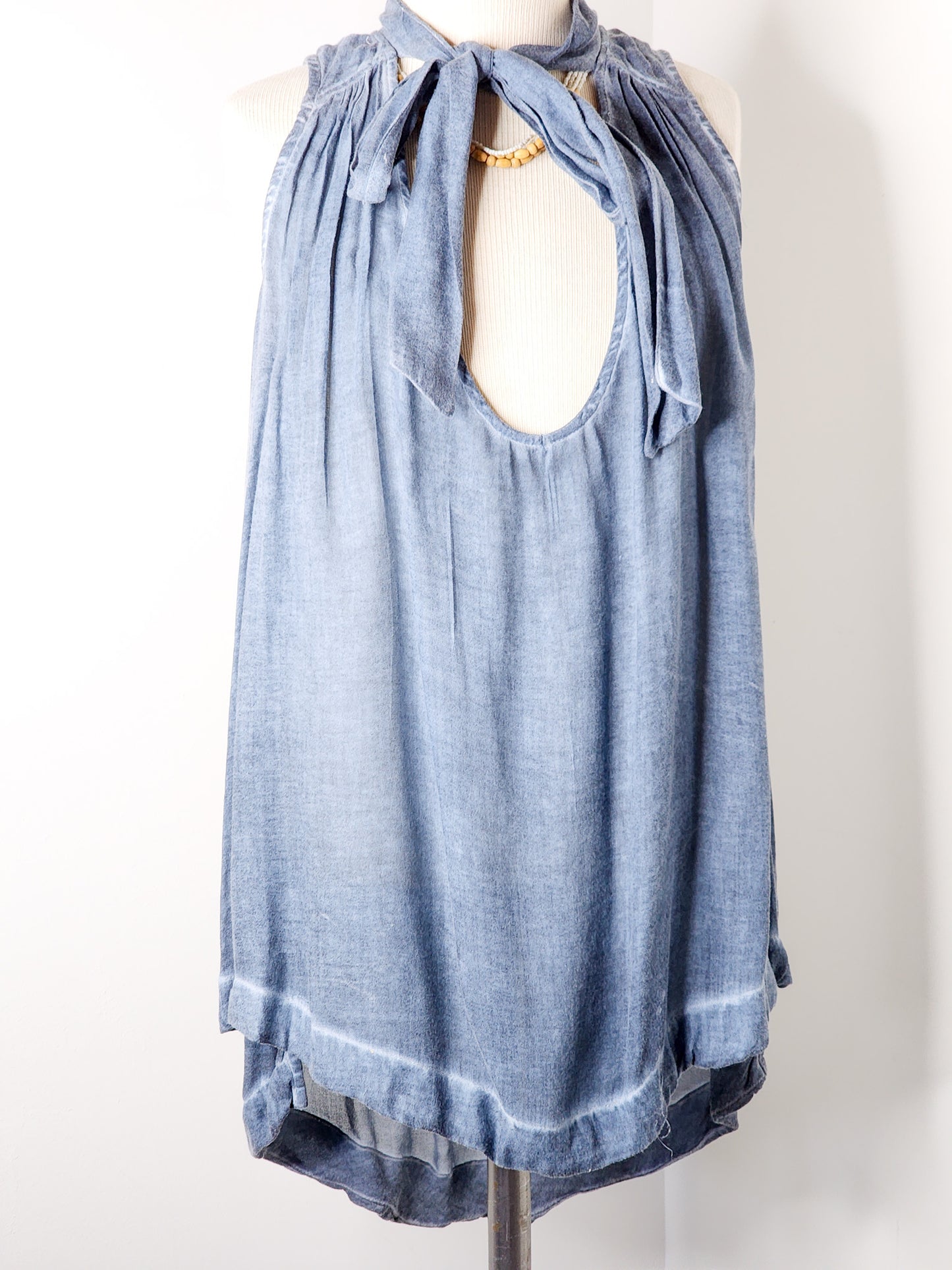 Tuck In Top in Blue by Free People - Reclaimed Mt. Goods