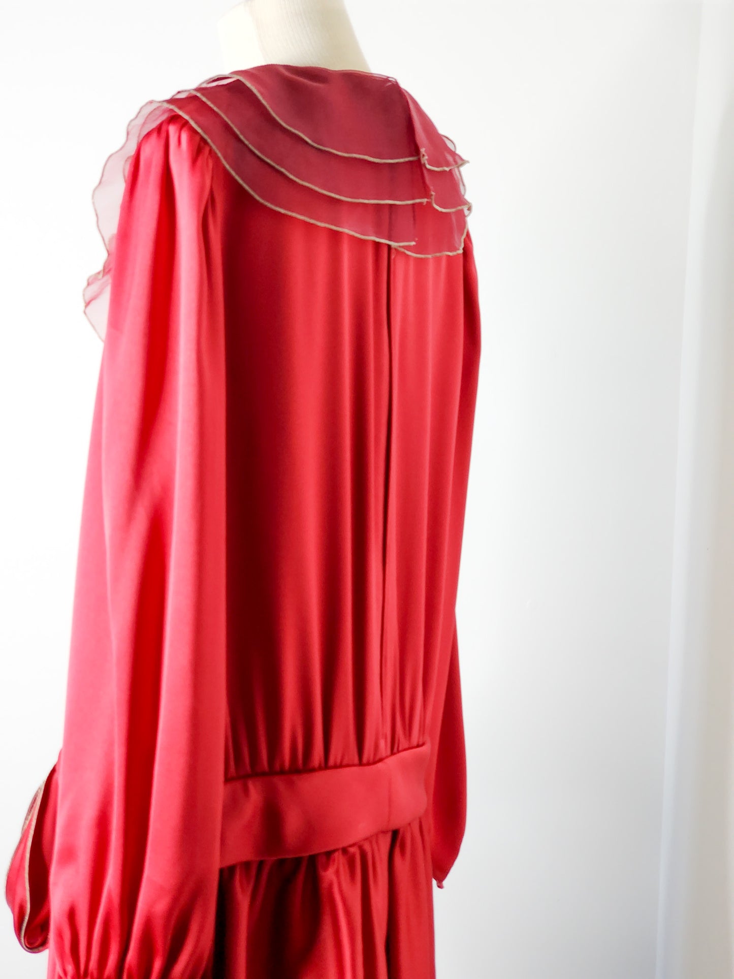 1960s Red Plaisir Tokyo Midi Dress