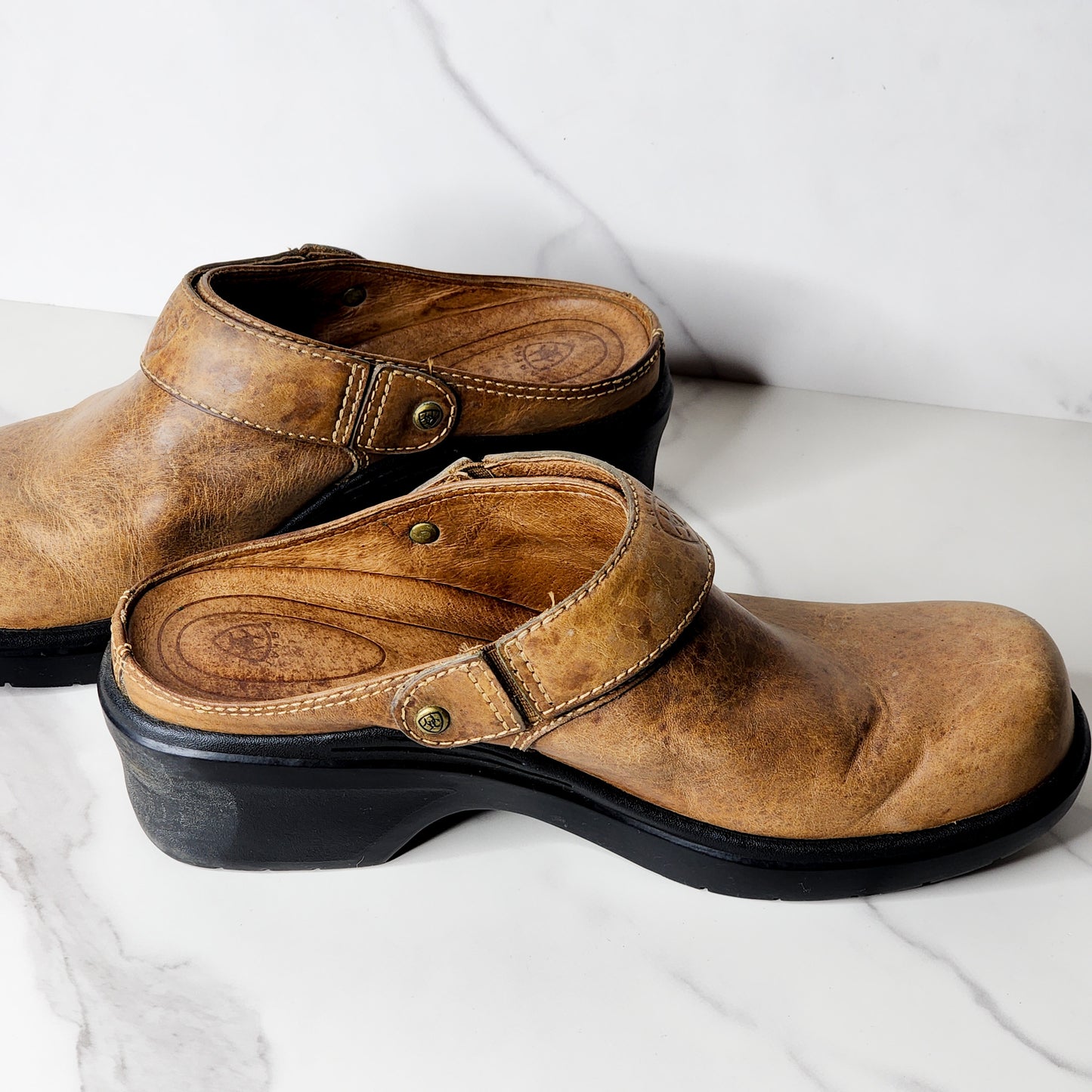 Ariat Brown Leather Timber Leather Clogs