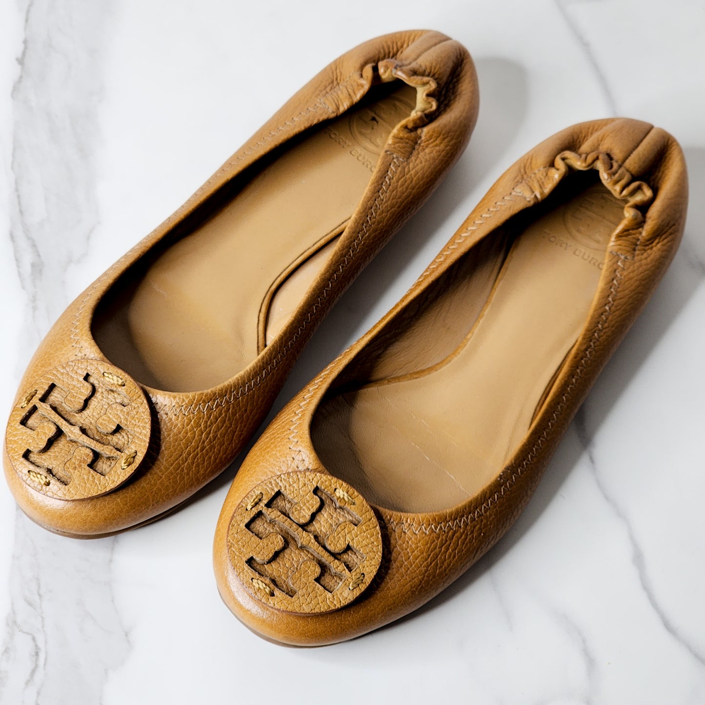 Tory Burch Reva Pebbled Ballet Flat size 9.5