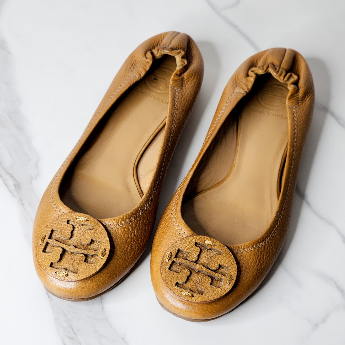 Tory Burch Reva Pebbled Ballet Flat size 9.5