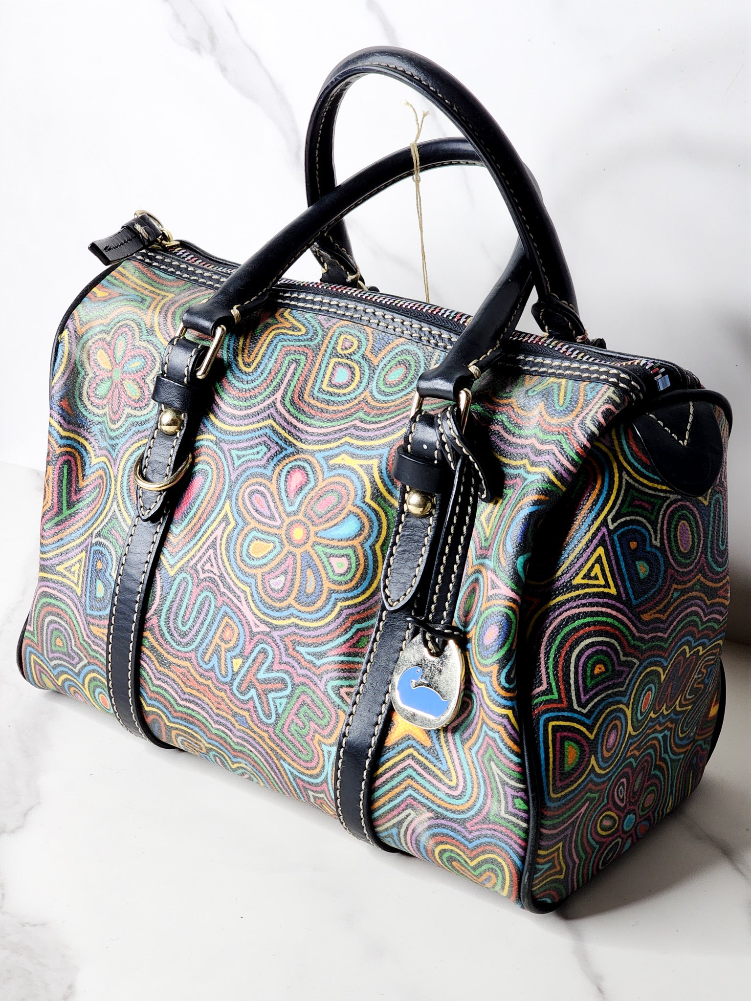 Y2K Coated Rainbow Dooney & Bourke Barrel Bag - Reclaimed Mt. Goods