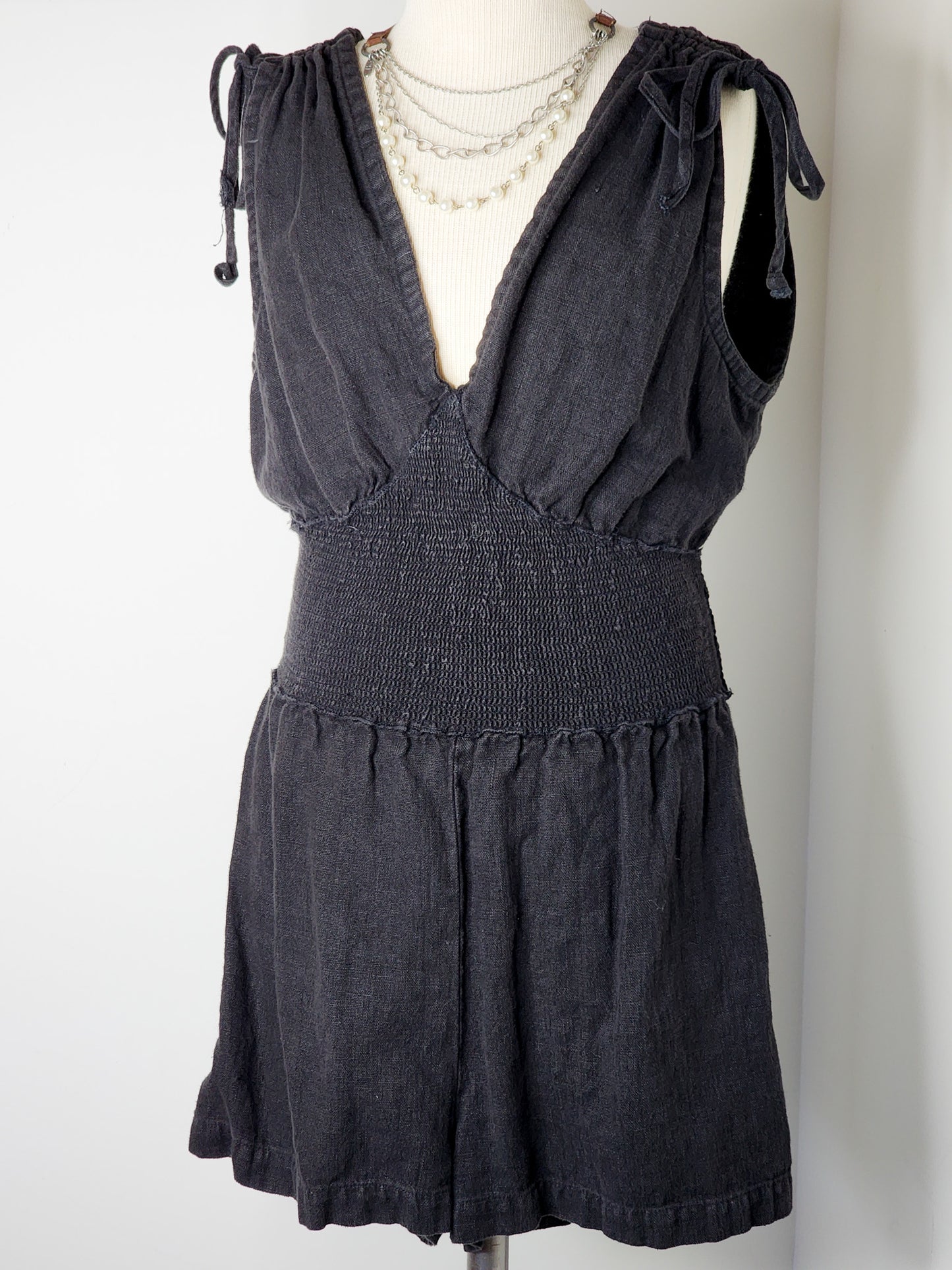 Linen Romper by Young Fabulous & Broke