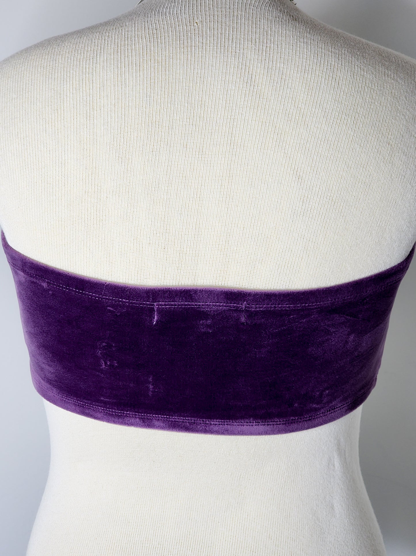 Purple Juicy Couture Velour Bandeau Tube Top