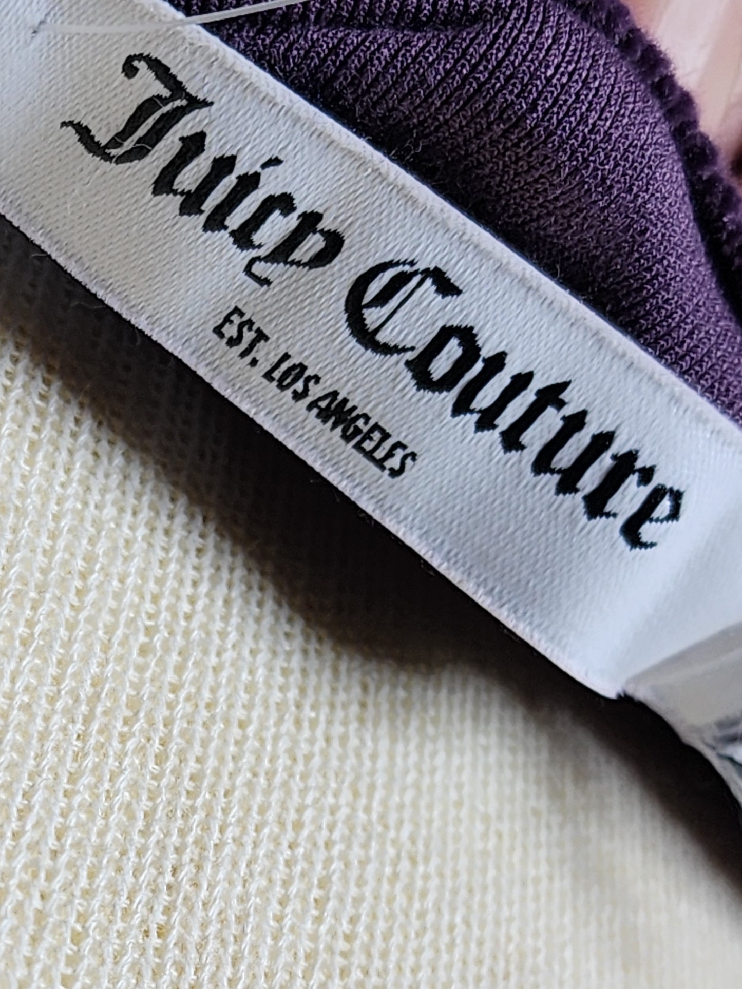 Purple Juicy Couture Velour Bandeau Tube Top