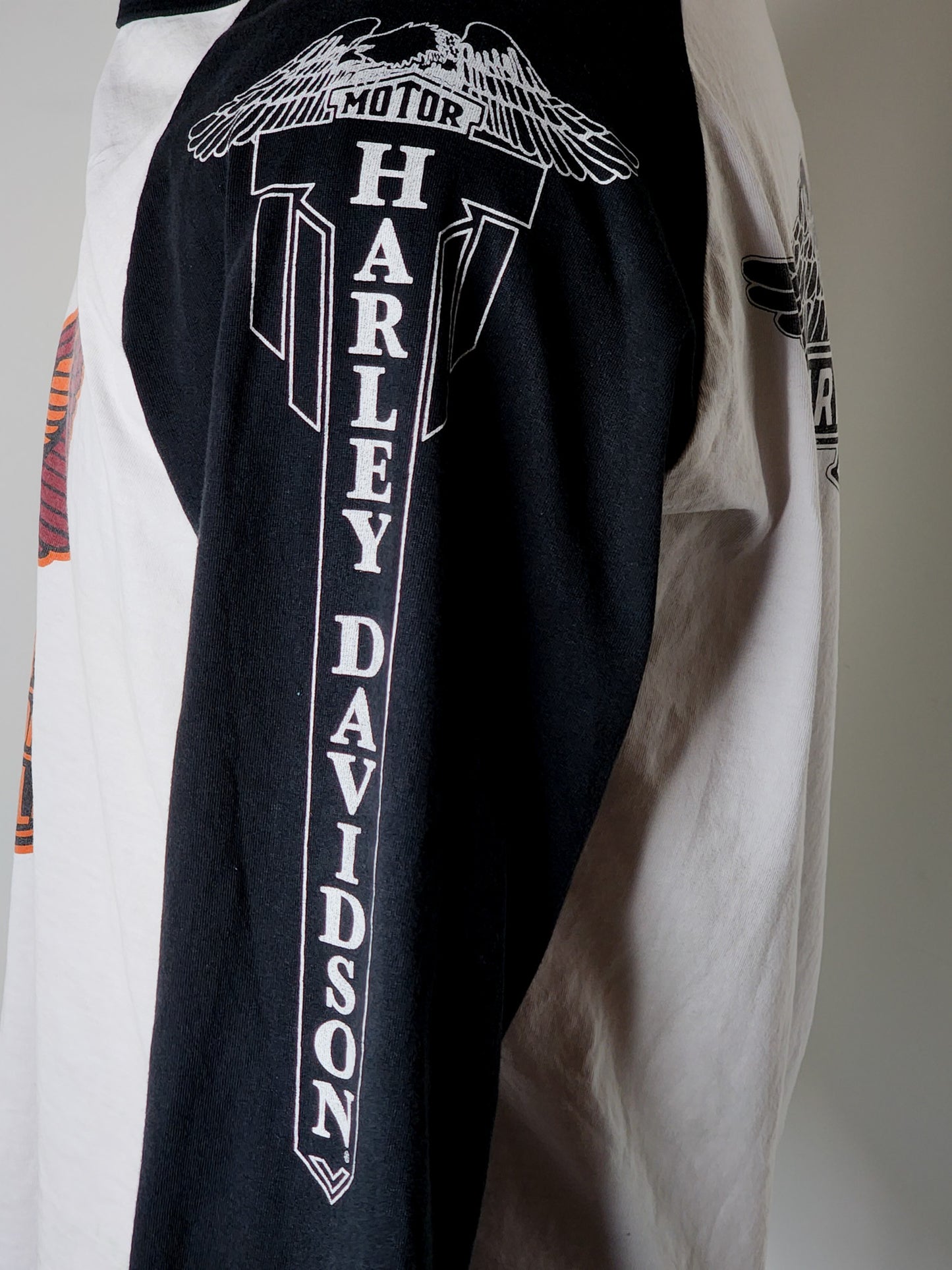 Harley Davidson Printed Sleeves w/ Front & Back Graphic Size XL Jersey Style Tee