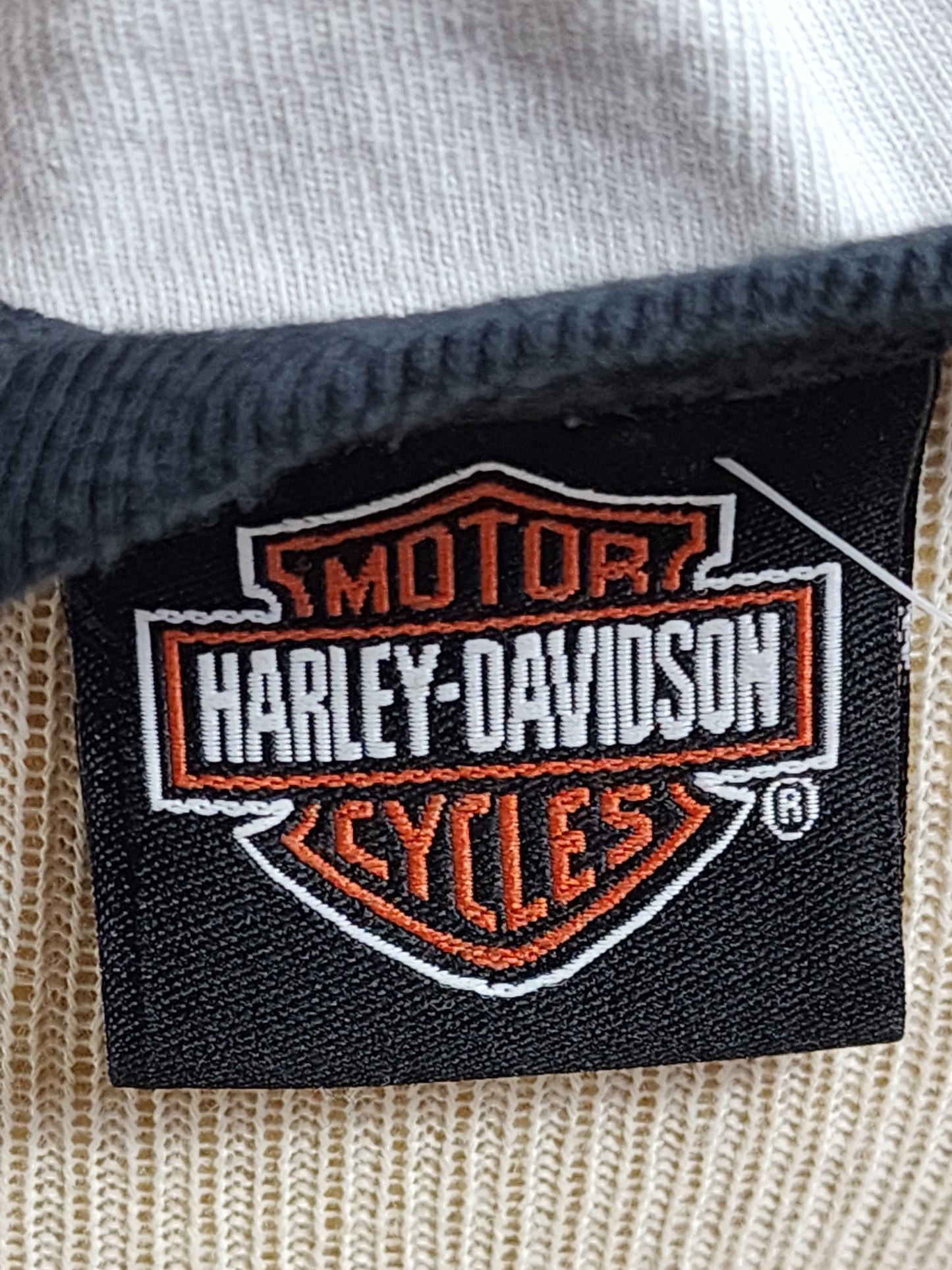 Harley Davidson Printed Sleeves w/ Front & Back Graphic Size XL Jersey Style Tee