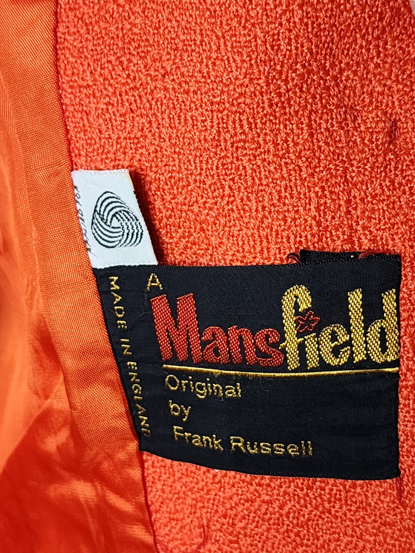 1960s Like New Mansfield 3 Piece Orange Suit