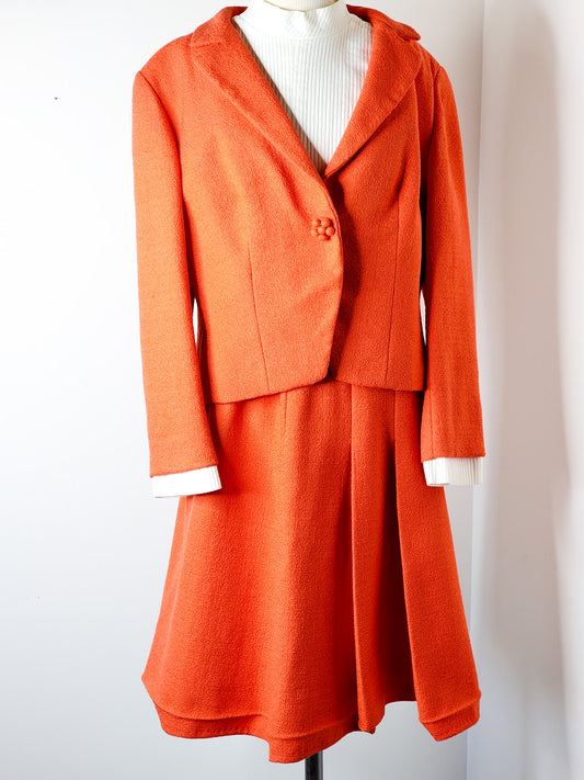 1960s Like New Mansfield 3 Piece Orange Suit