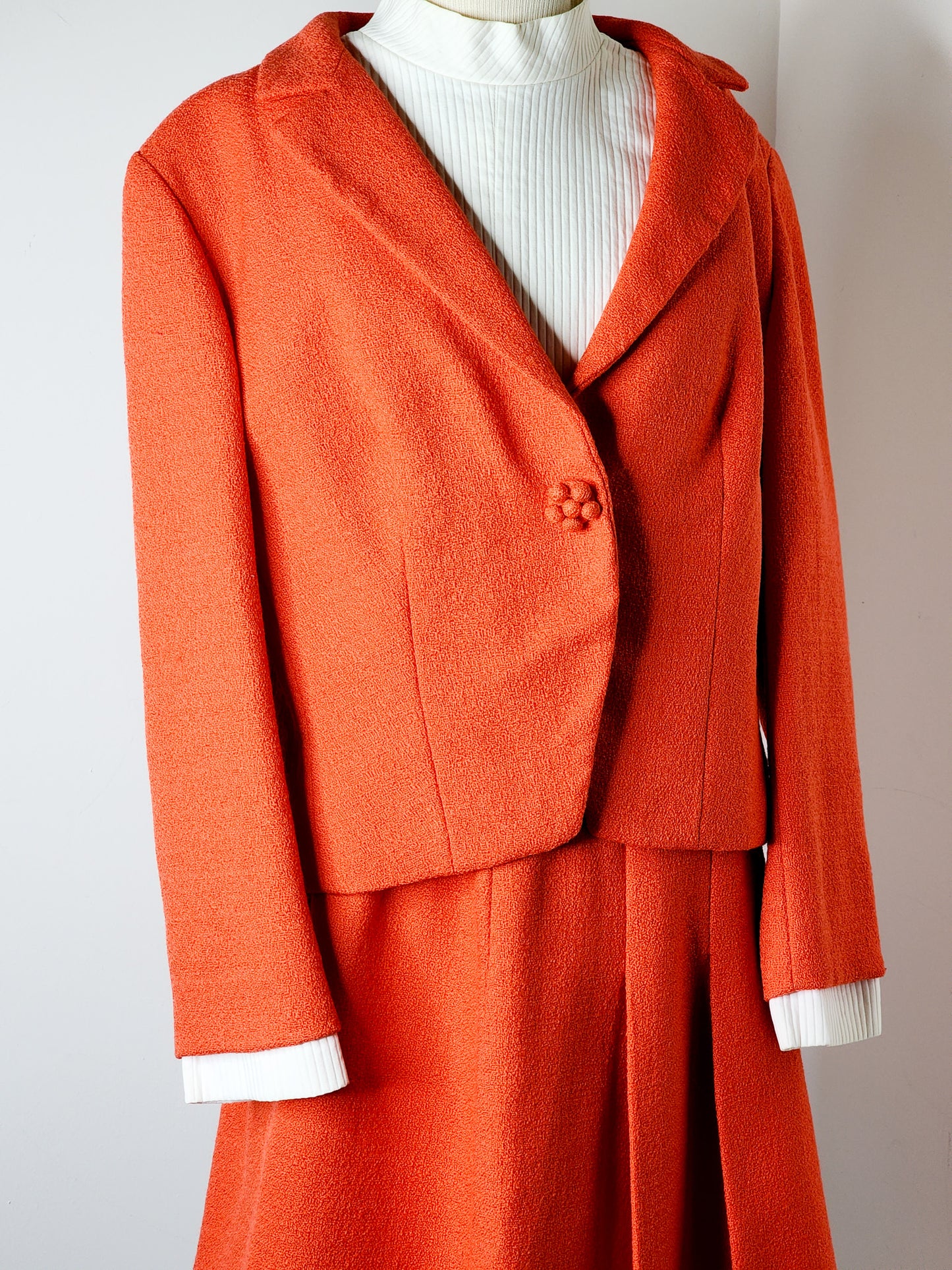 1960s Like New Mansfield 3 Piece Orange Suit