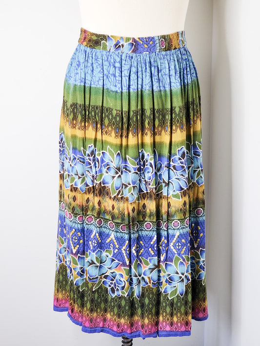 Colorful & Vibrant Cotton Maxi Skirt