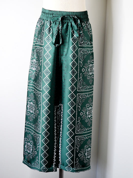 Zara Women's Silky Paisley Bandana Print Pants XS
