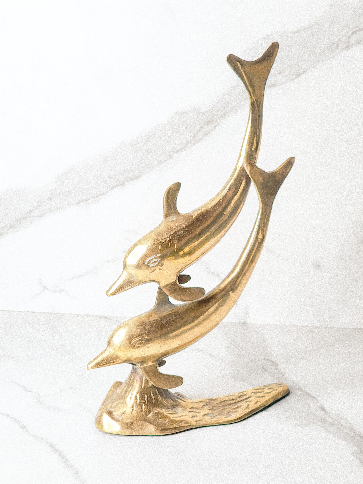 Larger Brass Dolphin Sculpture