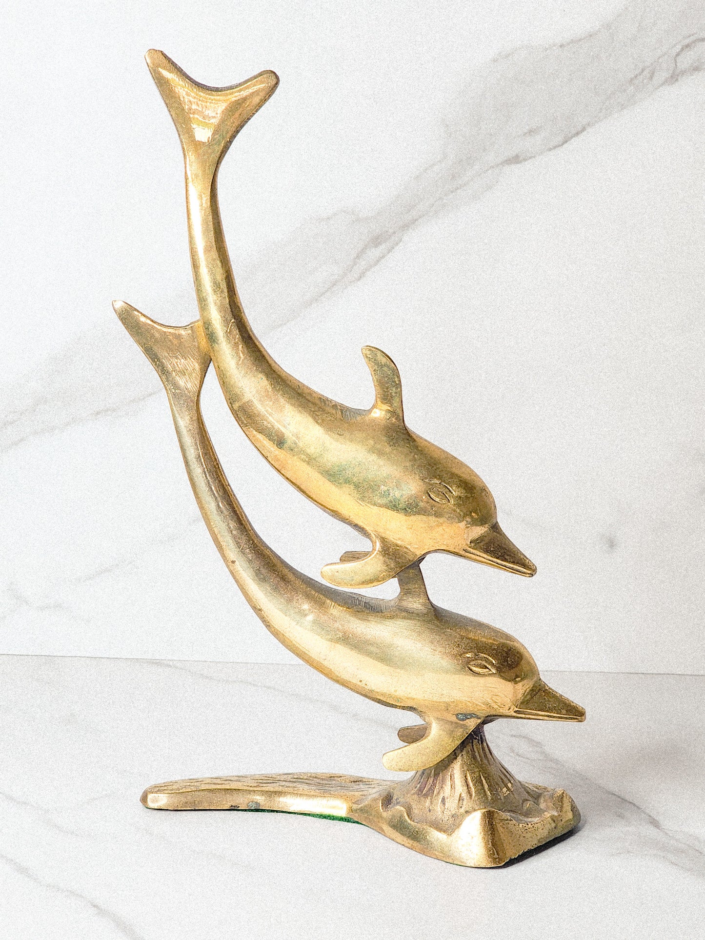 Larger Brass Dolphin Sculpture