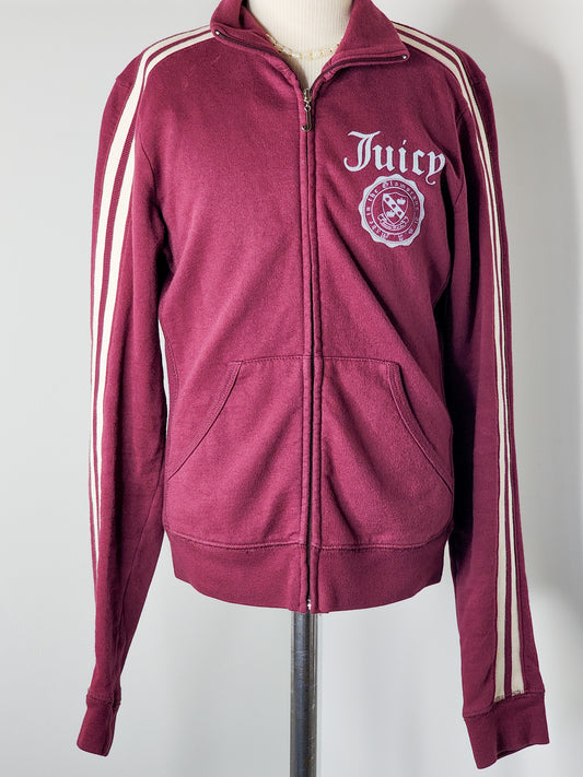 Juicy Couture Burgundy Sports Sweater Zip Up Tagged S