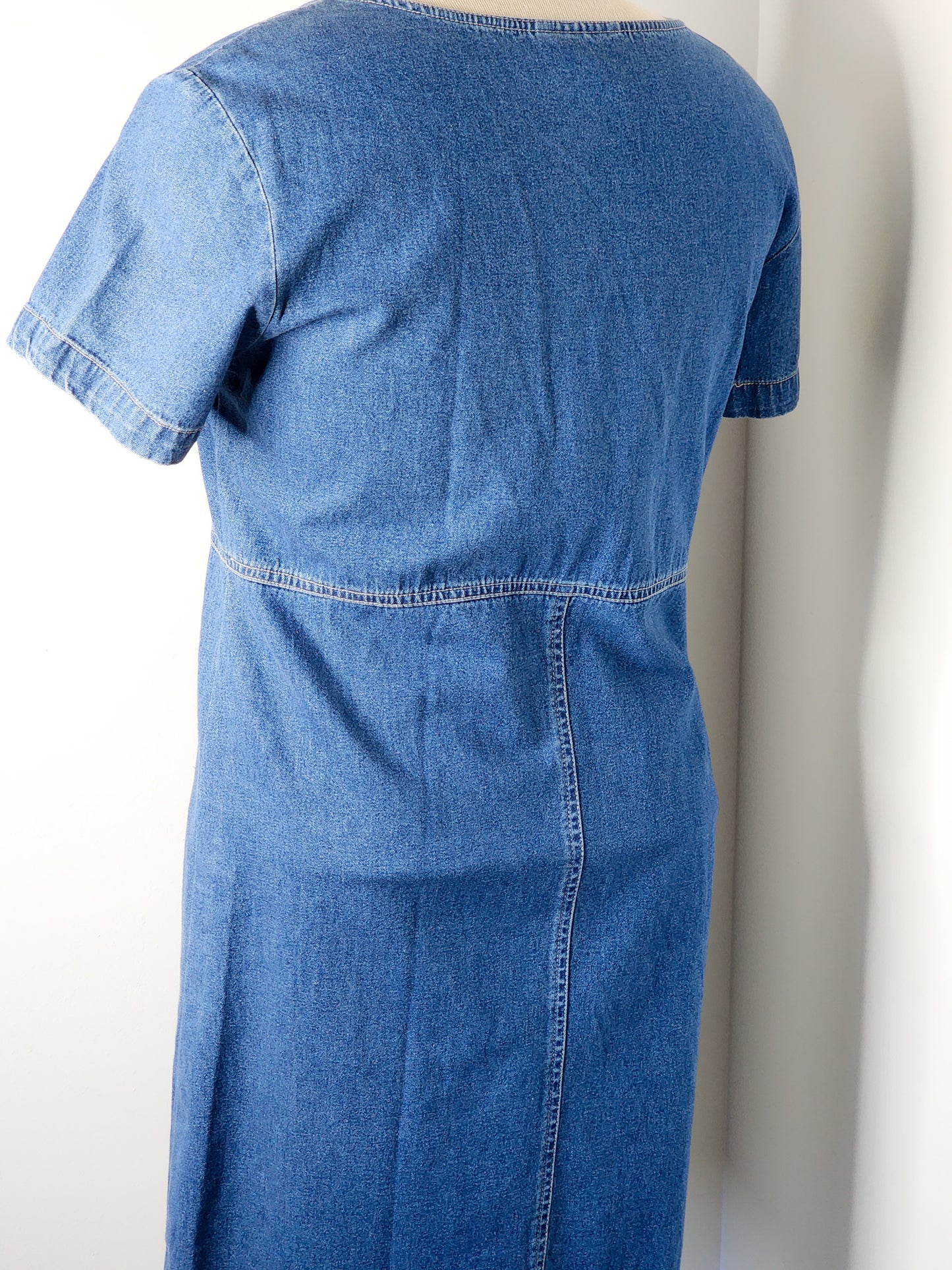 Vtg Y2K Denim Dress Tagged L