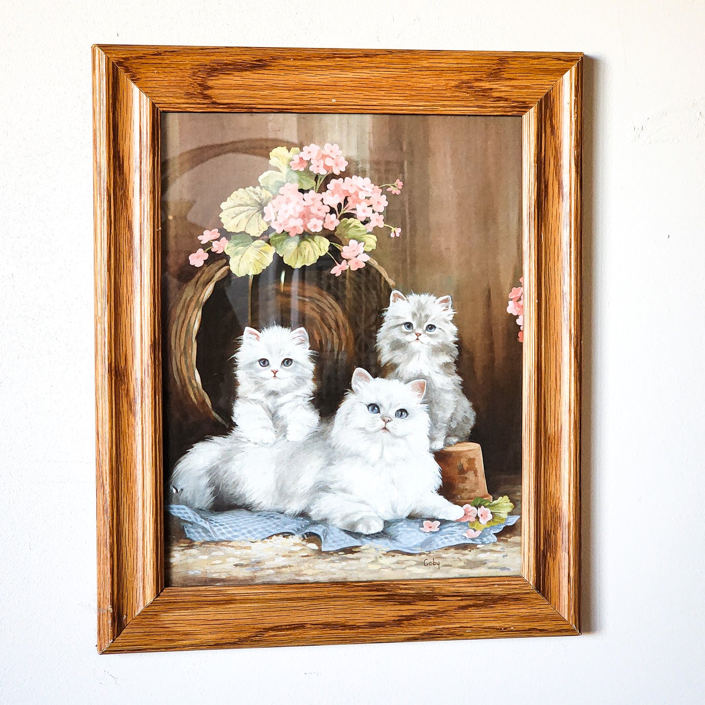 Adorable Vtg Kitten Framed Print