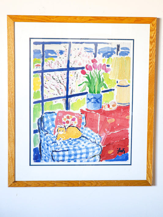 XL "Spring Window" by John Botz Oak Framed Print