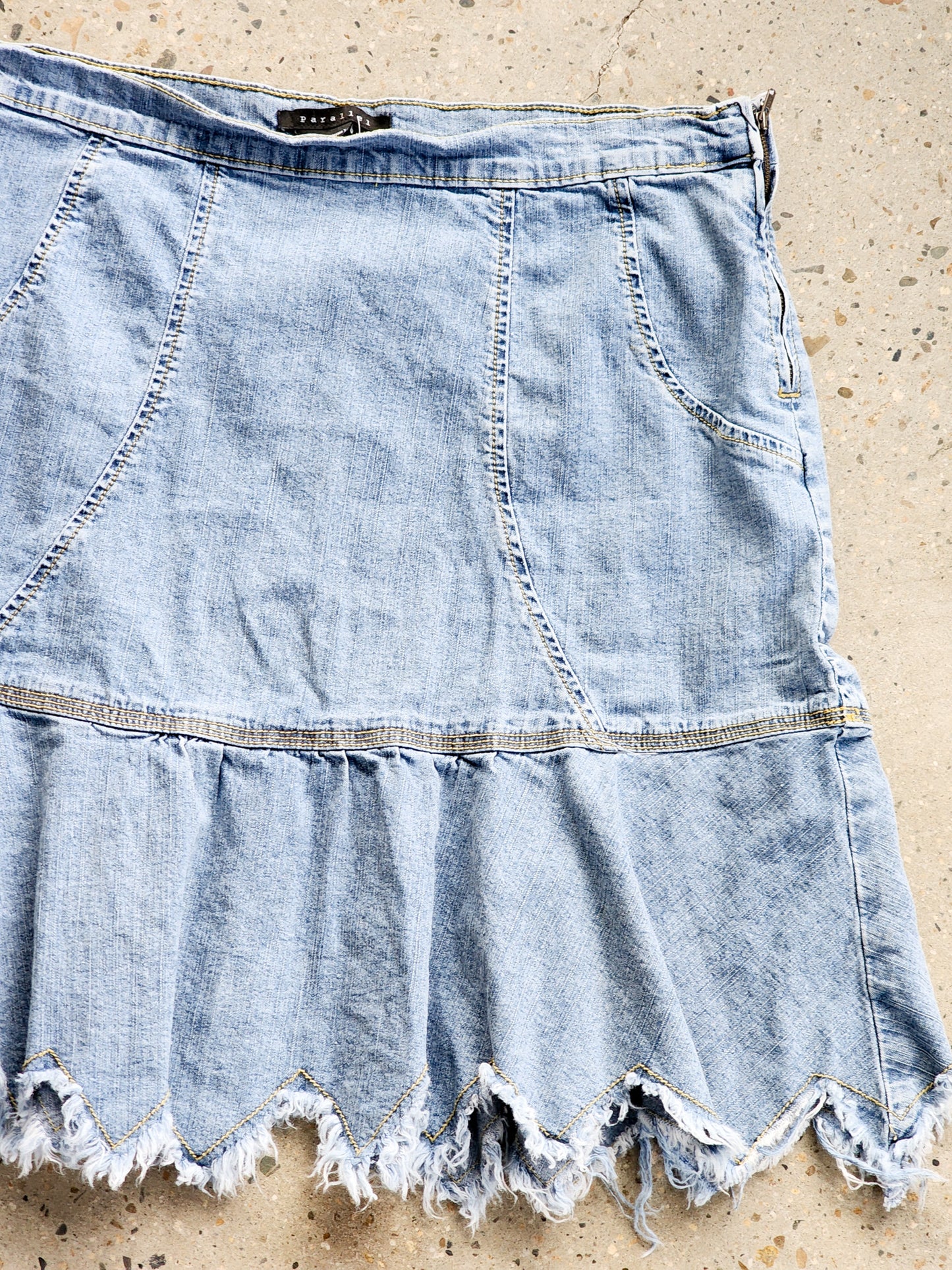 Vtg Y2K Denim Flared Skirt Tagged 14