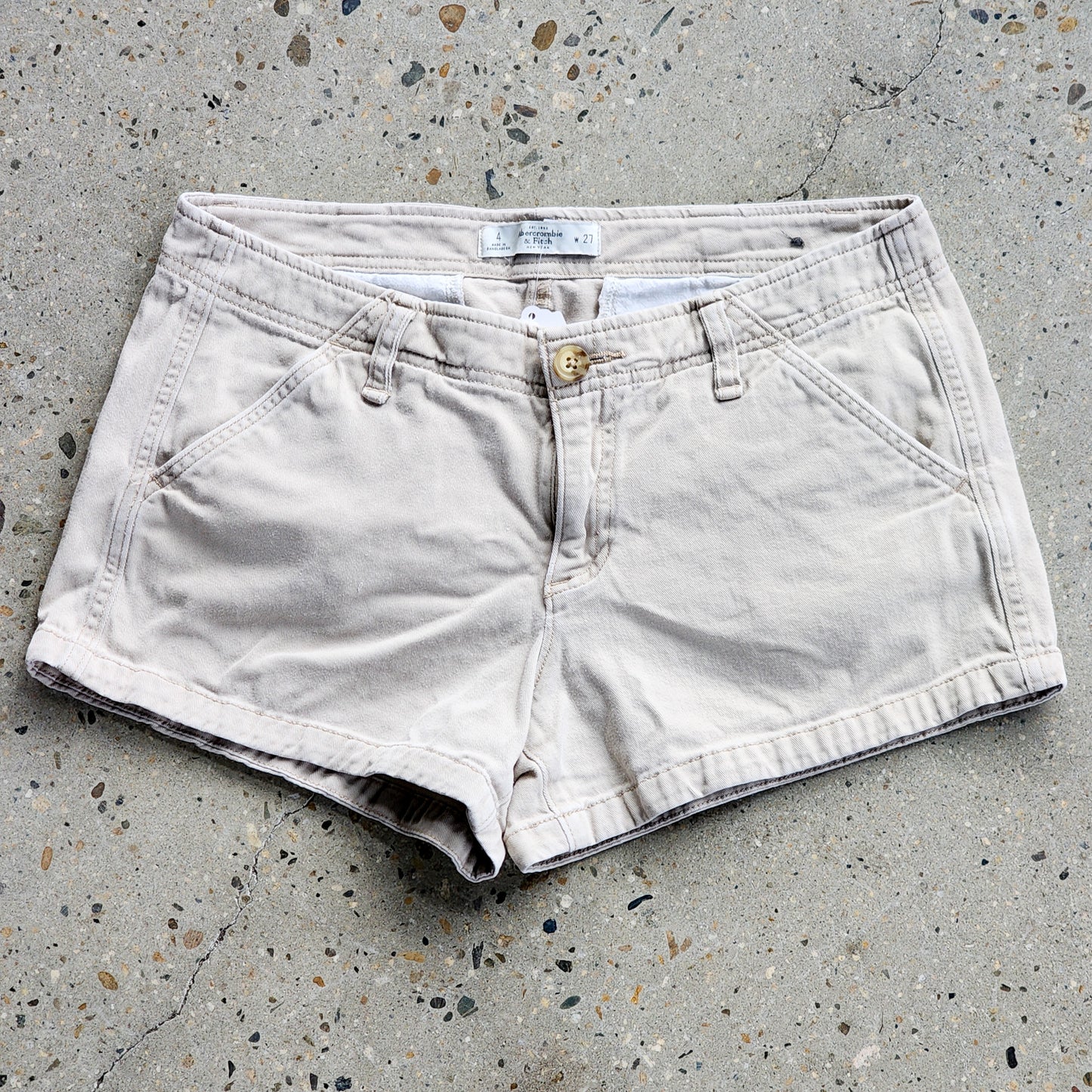 Abercrombie Low-Rise Khaki Shorts Tagged 27