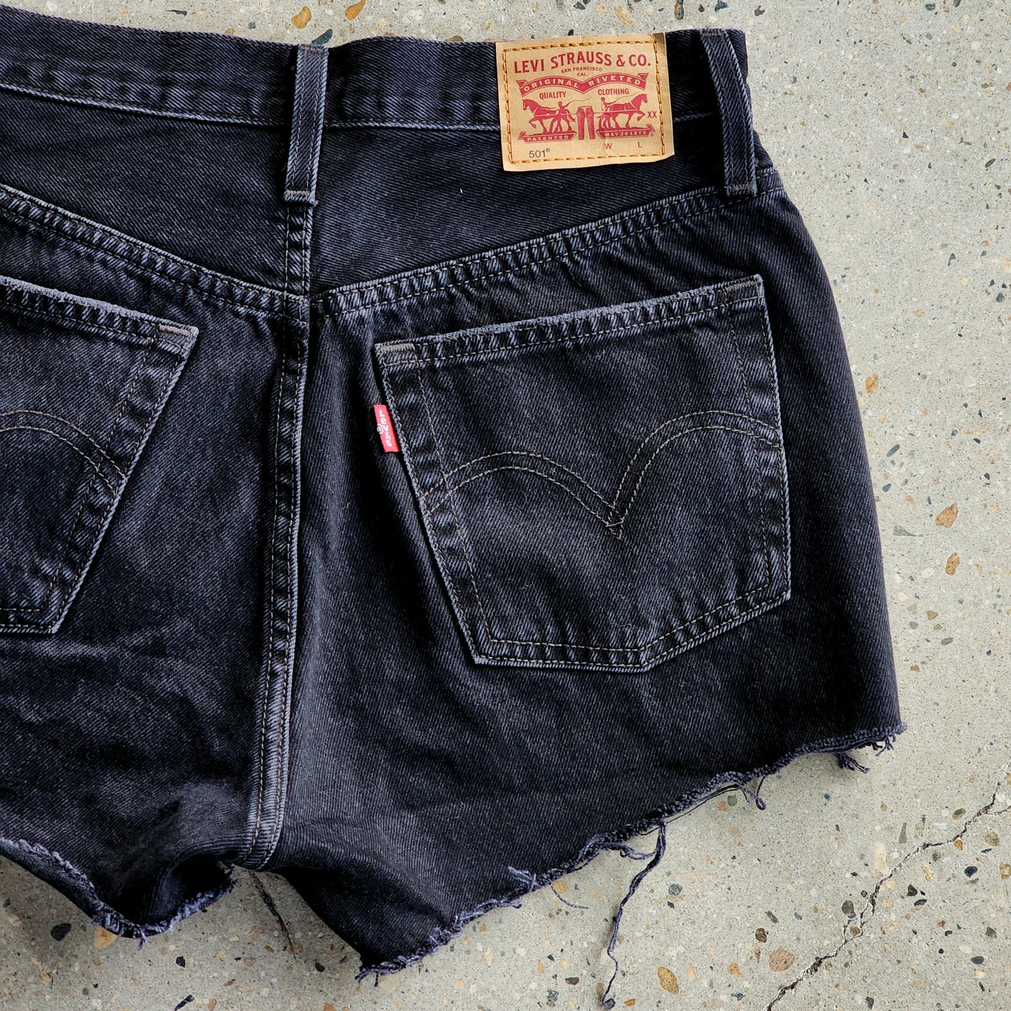 Cheeky Black Denim Levi's 501 Shorts