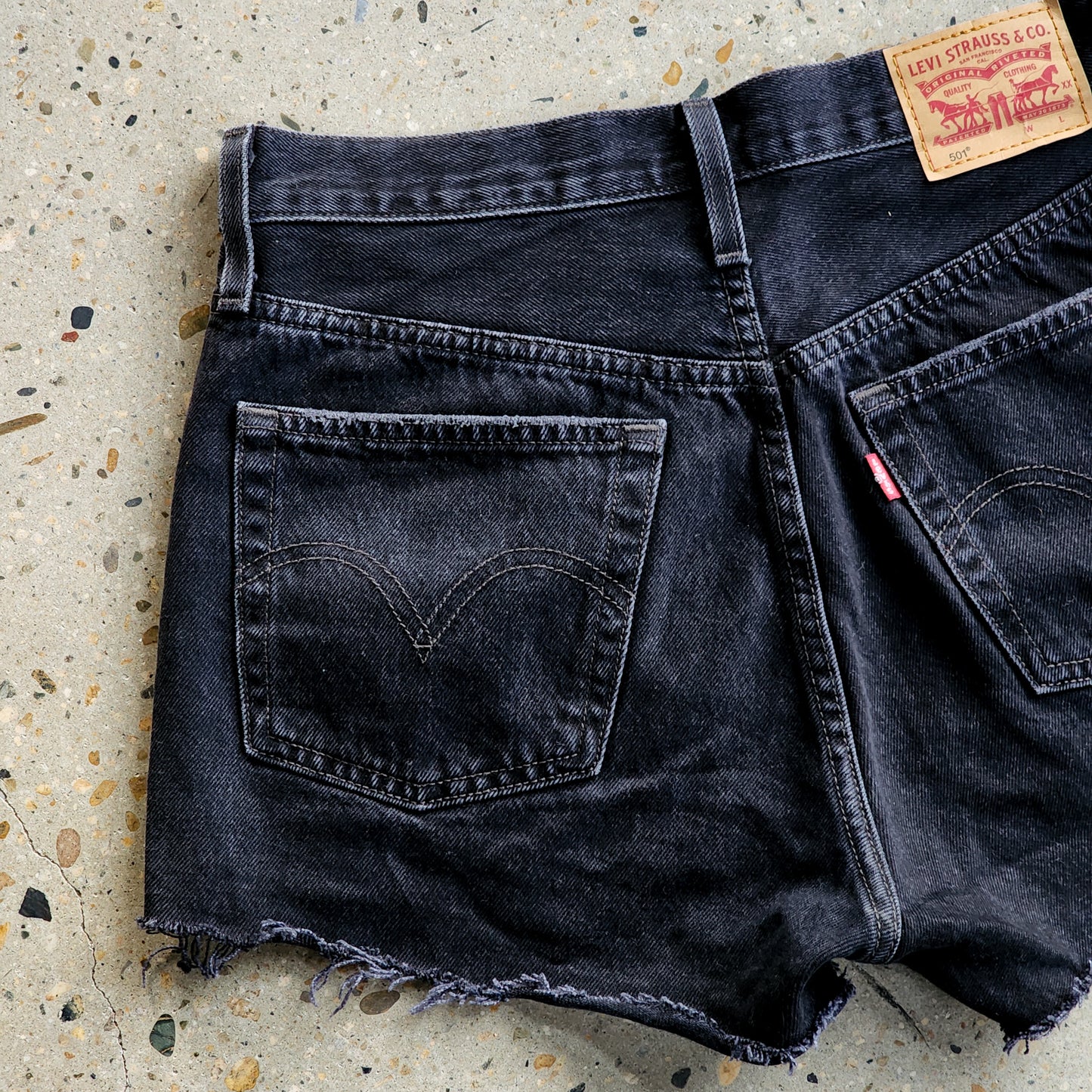 Cheeky Black Denim Levi's 501 Shorts