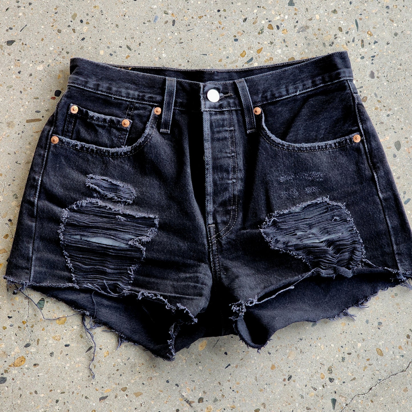 Cheeky Black Denim Levi's 501 Shorts