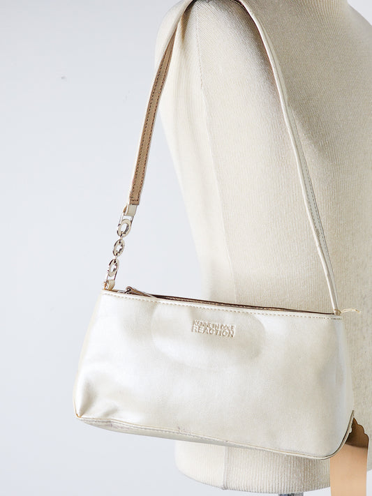 Y2K Kenneth Cole Pearl Baguette & Buckle Bag