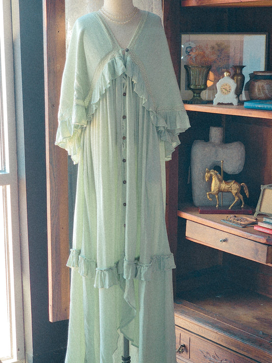 Free People "Sweet Darlin" Maxi Dress Green Tagged S