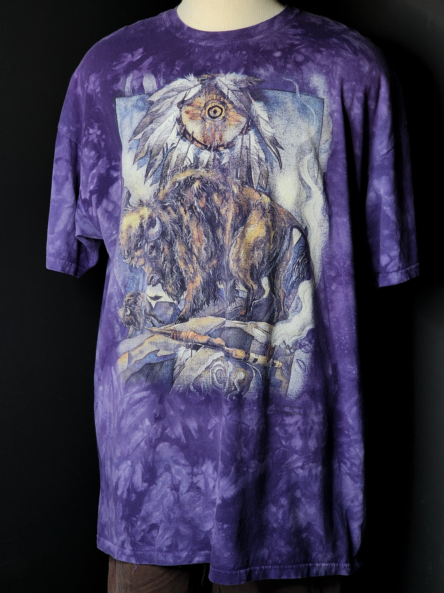 The Mountain Dream Catcher Buffalo Tie Dye T-shirt Tagged 3XL