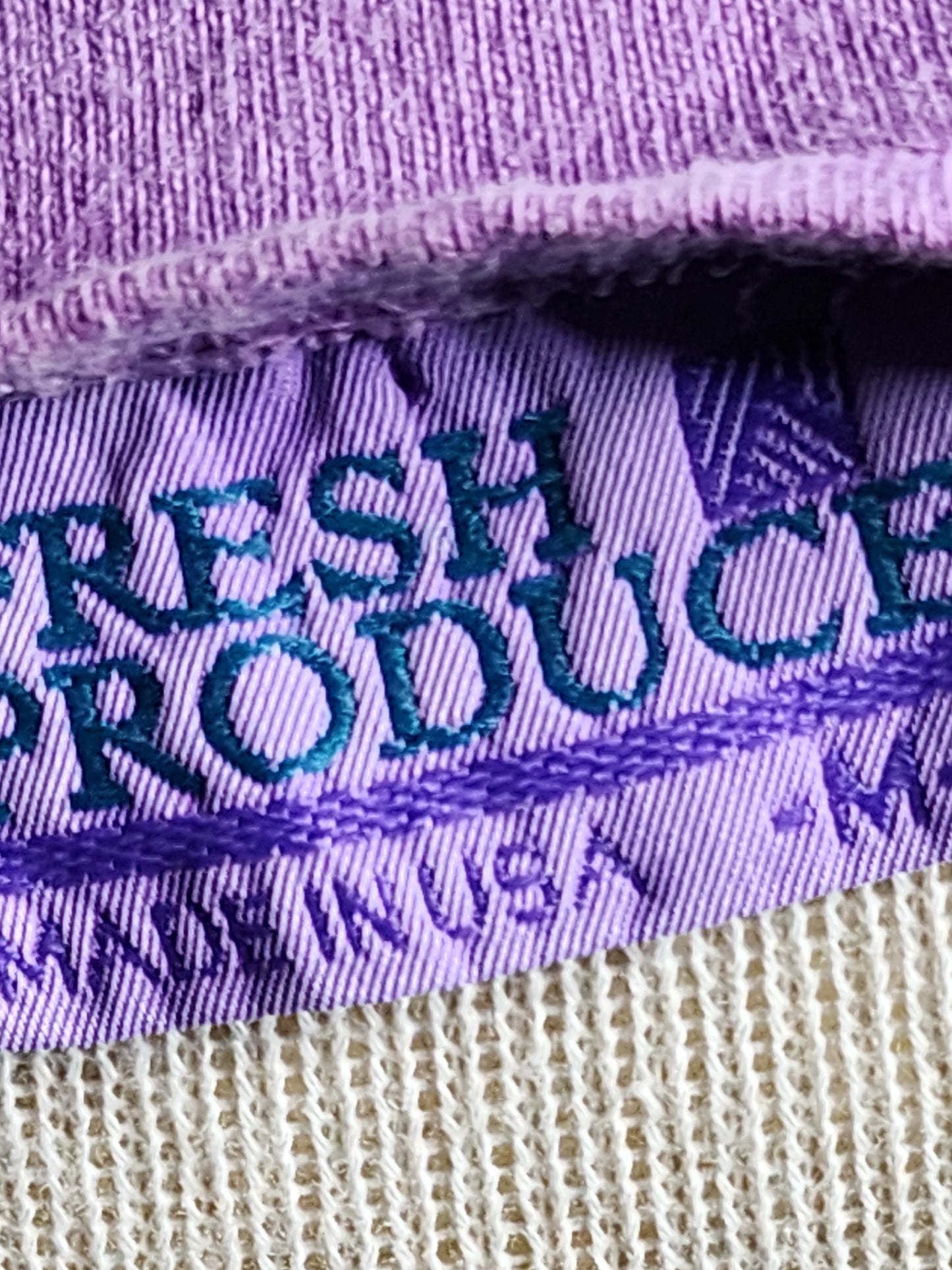 Vtg 90s Fresh Produce Cotton Purple Tank Tagged M