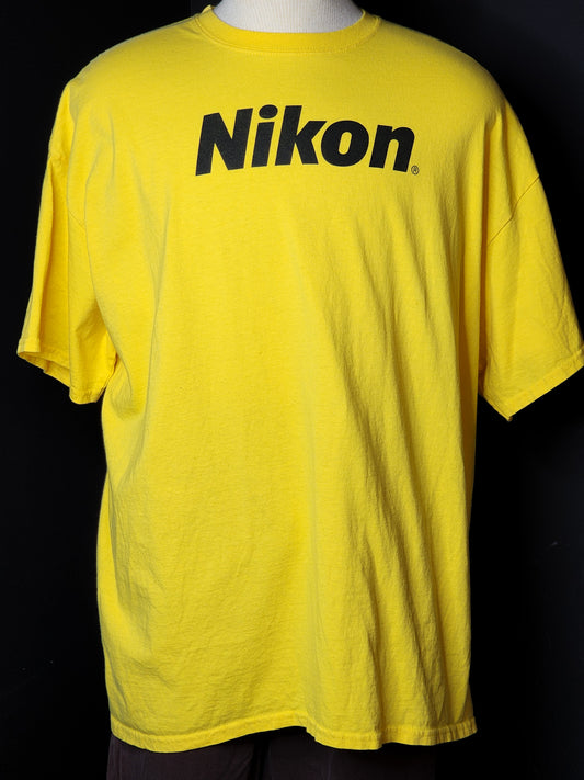 Like New Yellow Nikon Tee Tagged 2XL