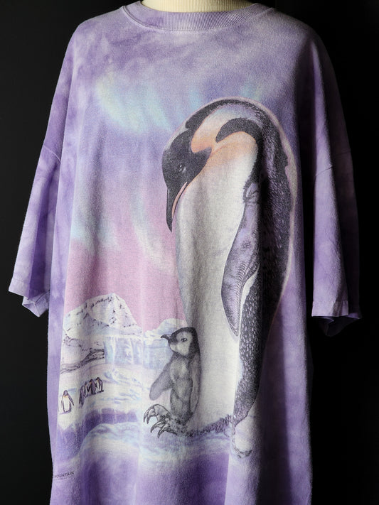 The Mountain  Purple Penguin Nature Tee Tagged L