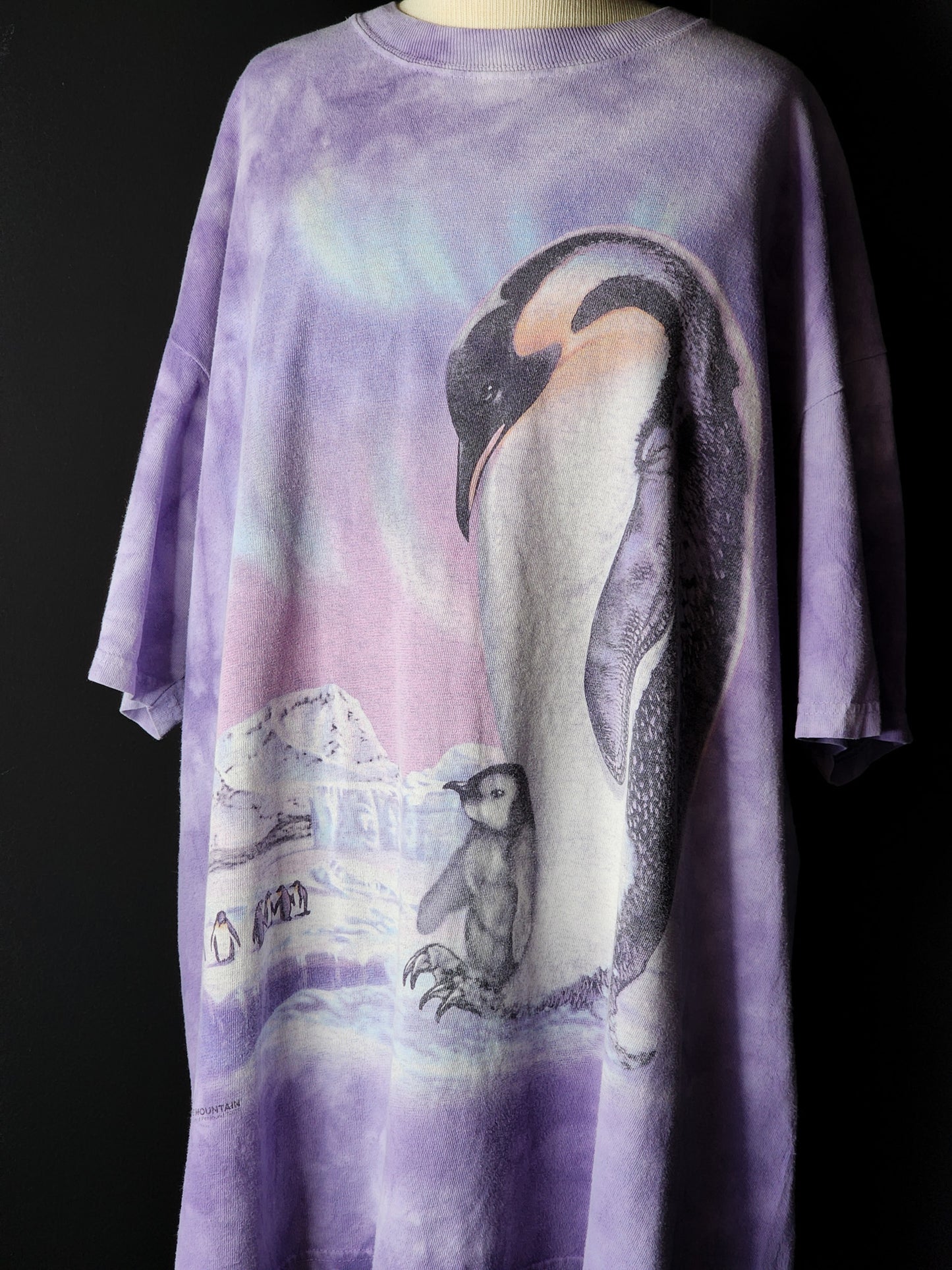 The Mountain  Purple Penguin Nature Tee Tagged L