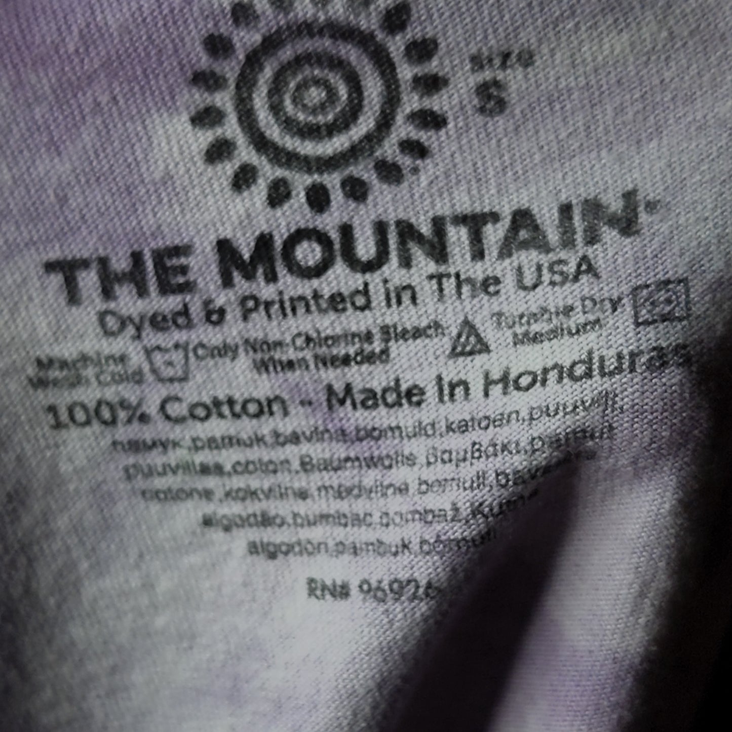 Cotton Purple Virgo The Mountain Tee Tagged S