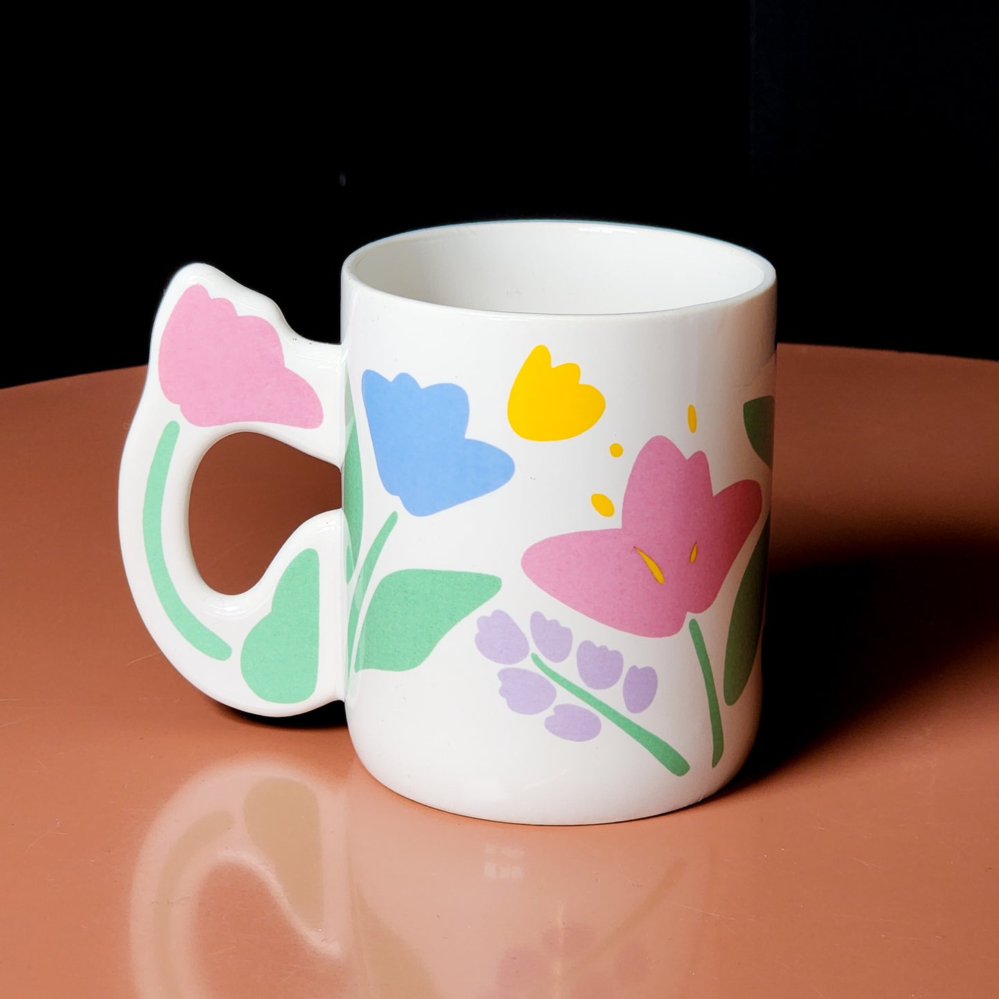 Vintage Ceramic Tulip Mug