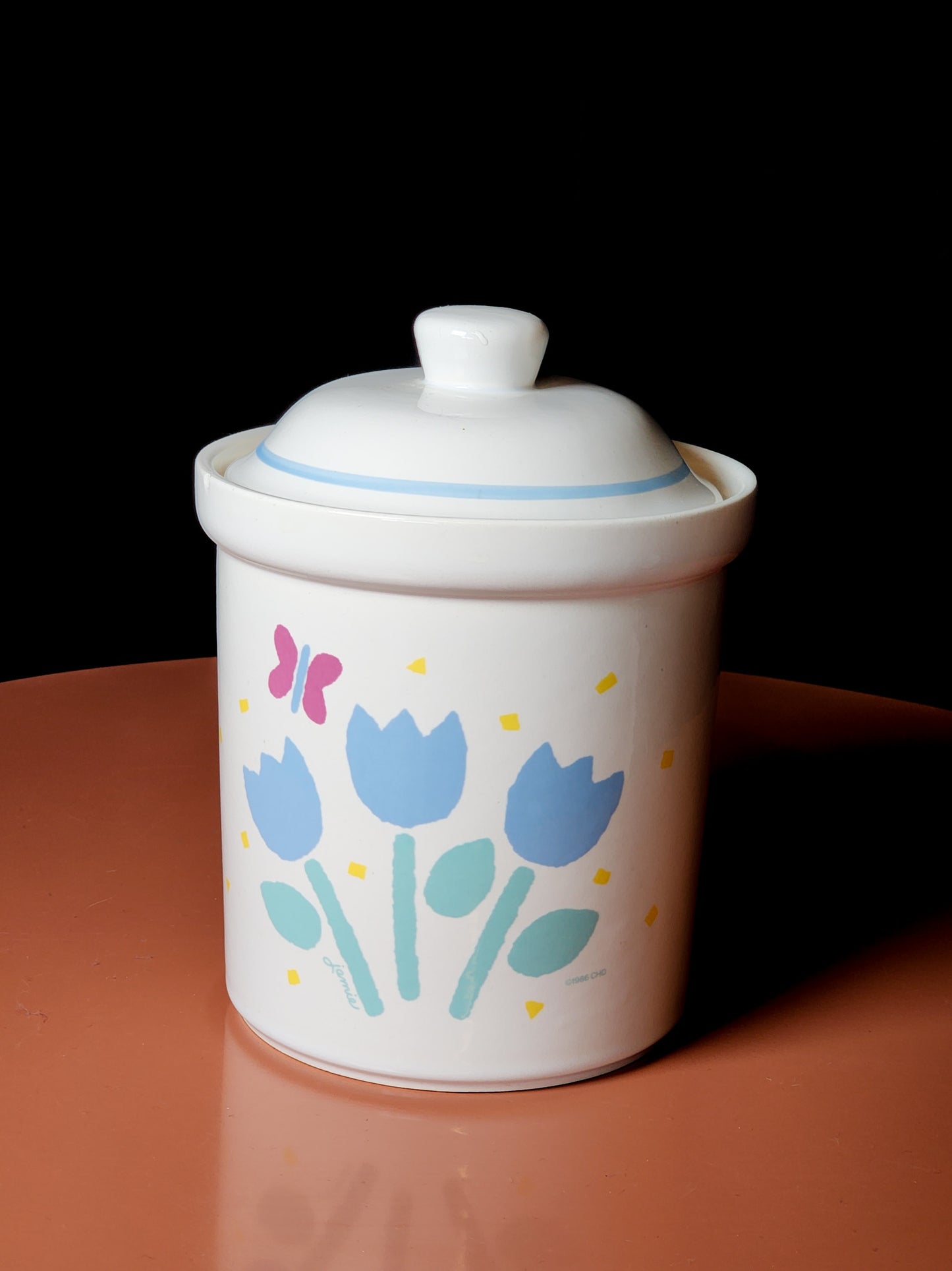 1980s Ceramic Tulip Canister (Smaller)