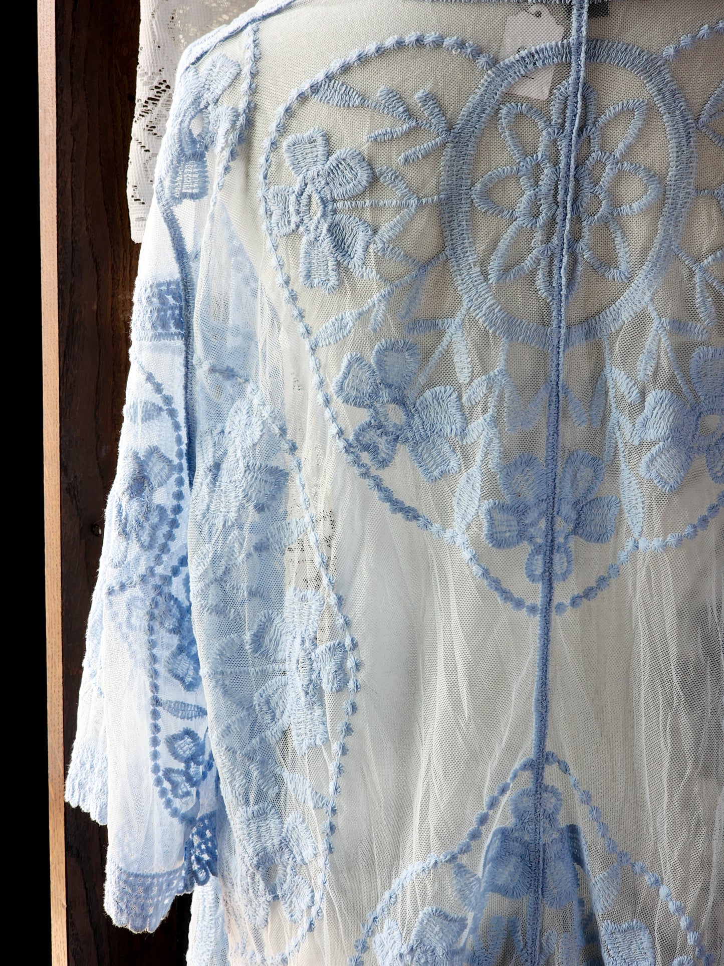 Beautiful Blue Lace Kimono Tagged 1X