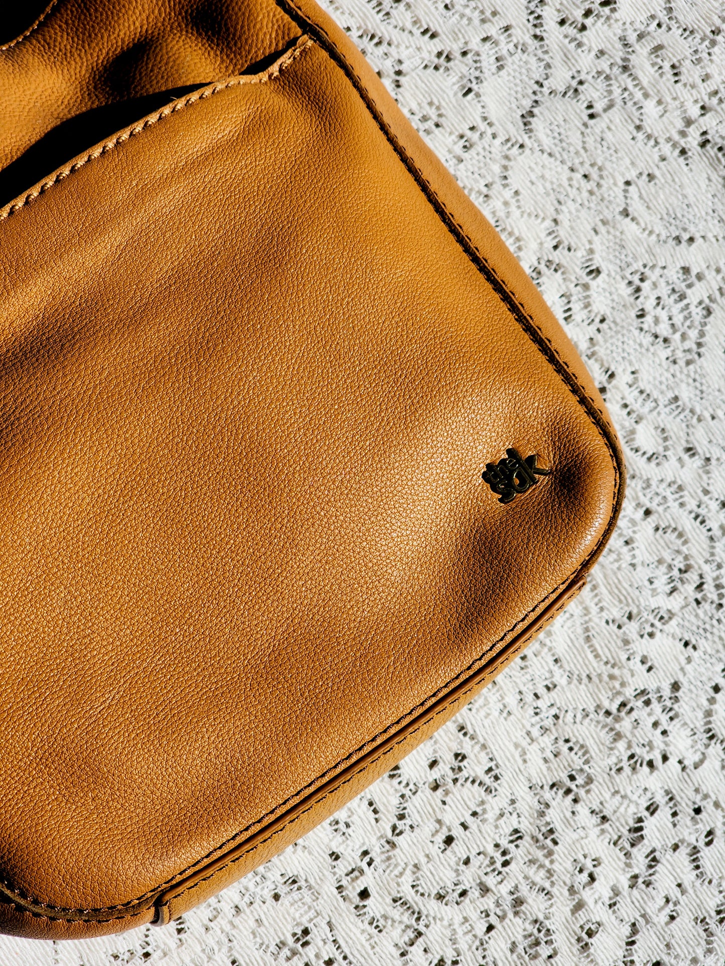 The Sak Leather Hobo Bag in Camel