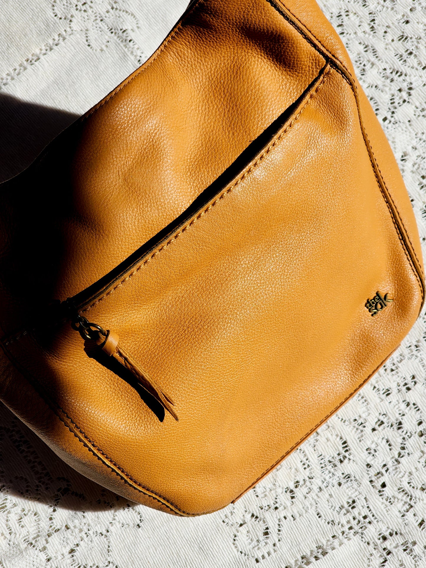 The Sak Leather Hobo Bag in Camel