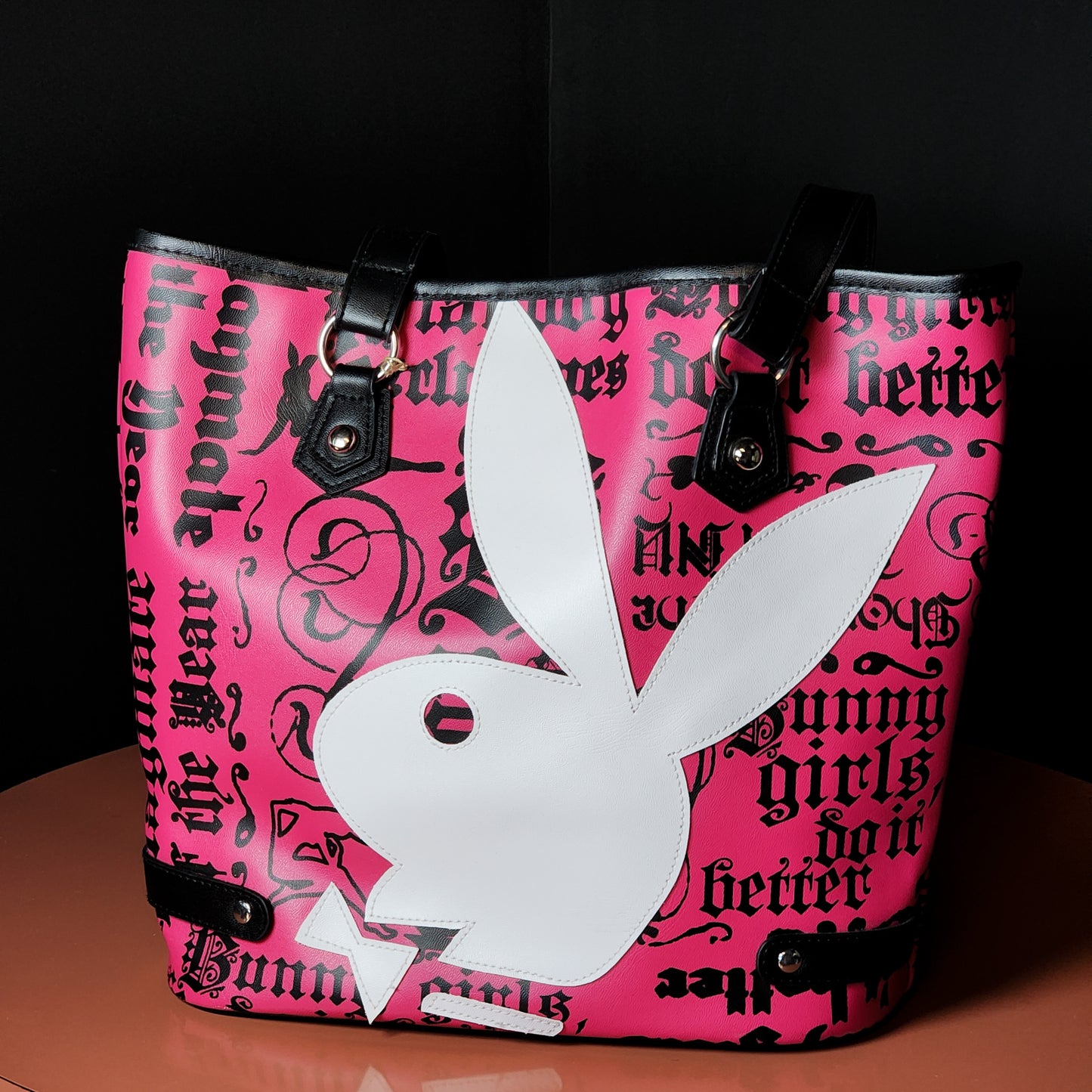 Vintage Playboy Bunny Pink Printed Tote