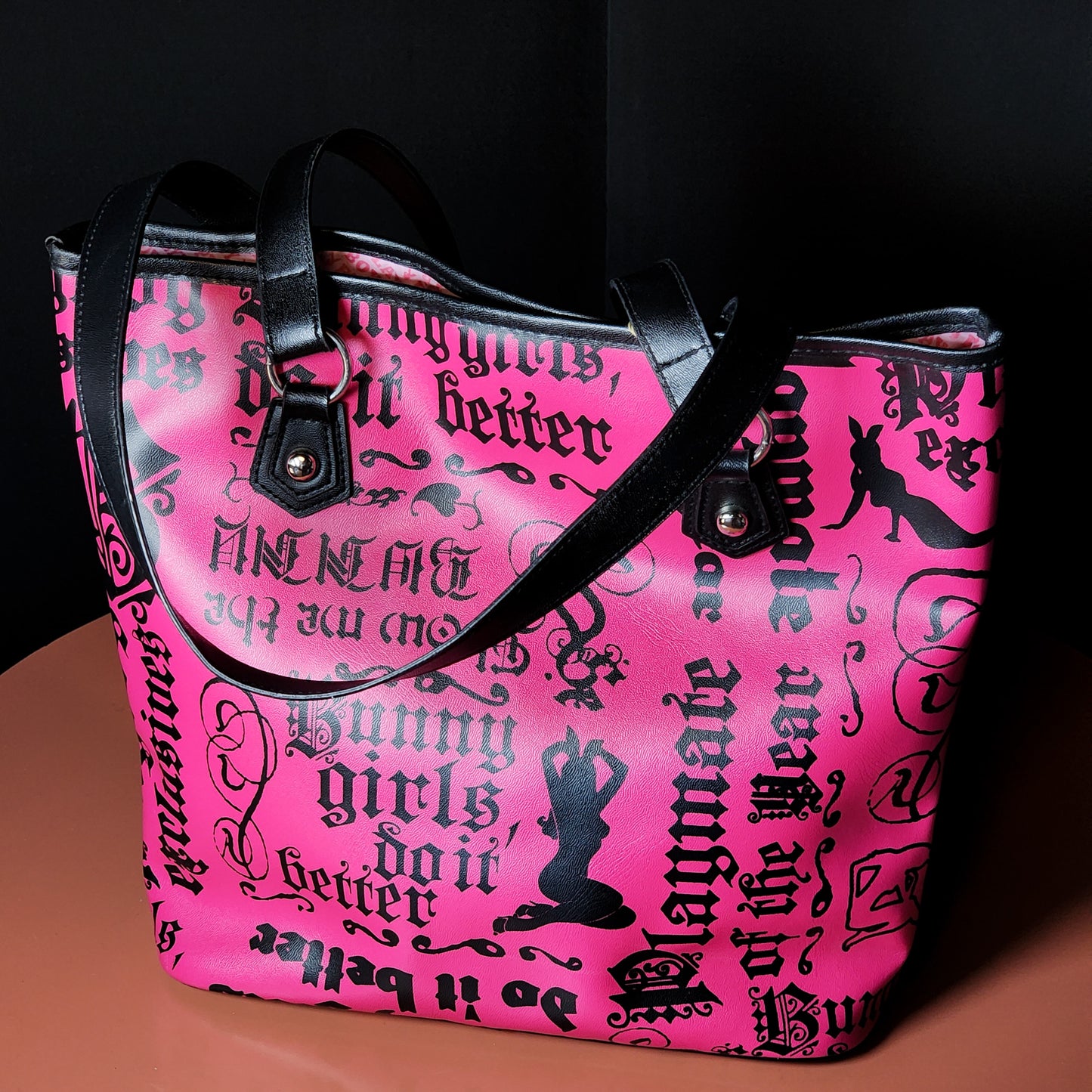 Vintage Playboy Bunny Pink Printed Tote