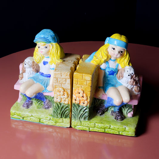 Polly Pocket Vibed Vtg Ceramic Bookends