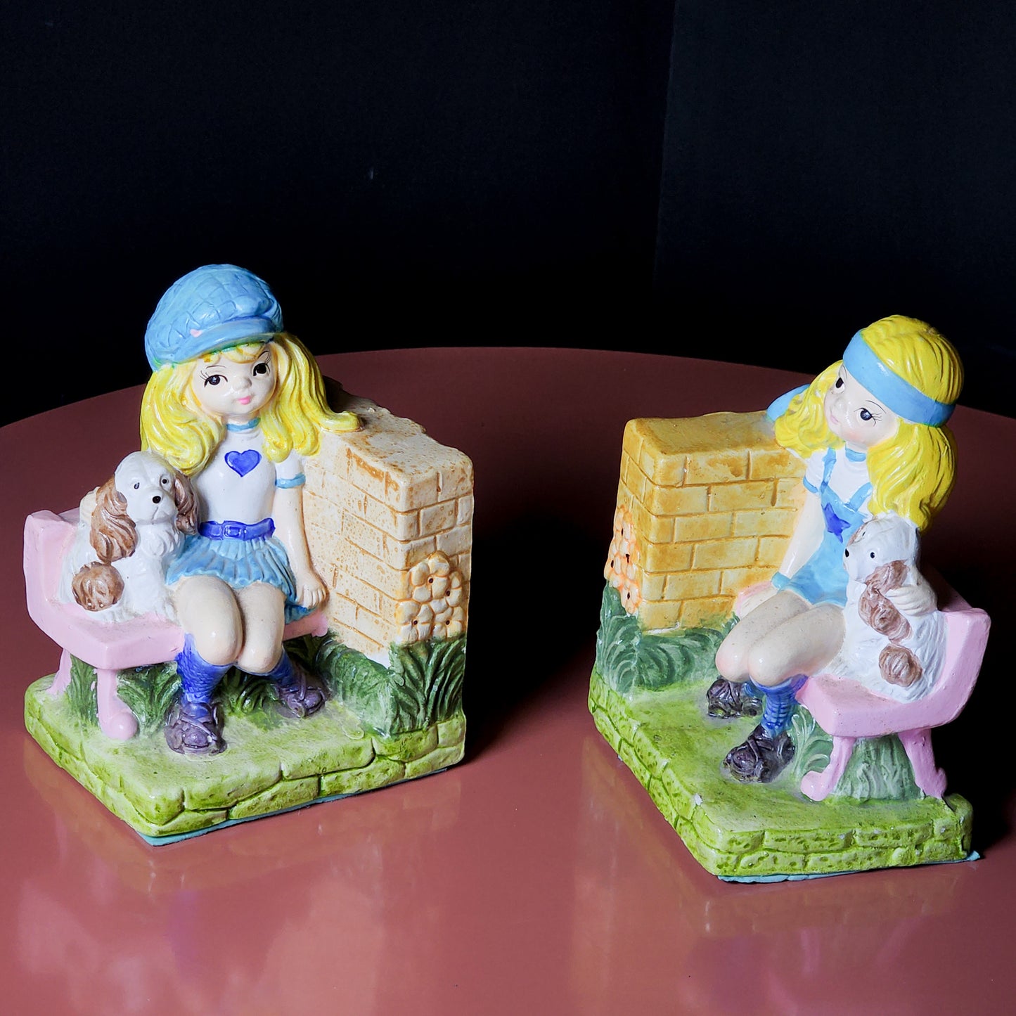 Polly Pocket Vibed Vtg Ceramic Bookends