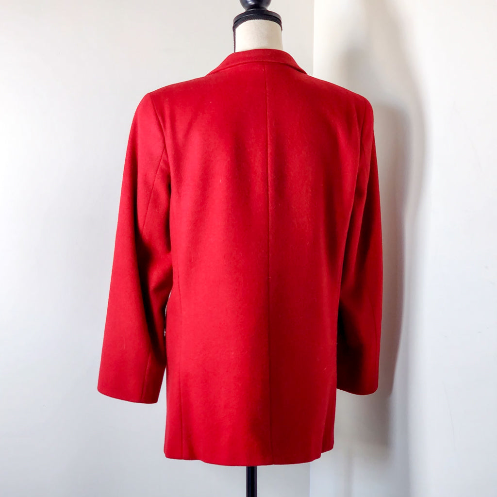 Vtg L.L Bean Red Wool Blazer/Coat Tagged 10