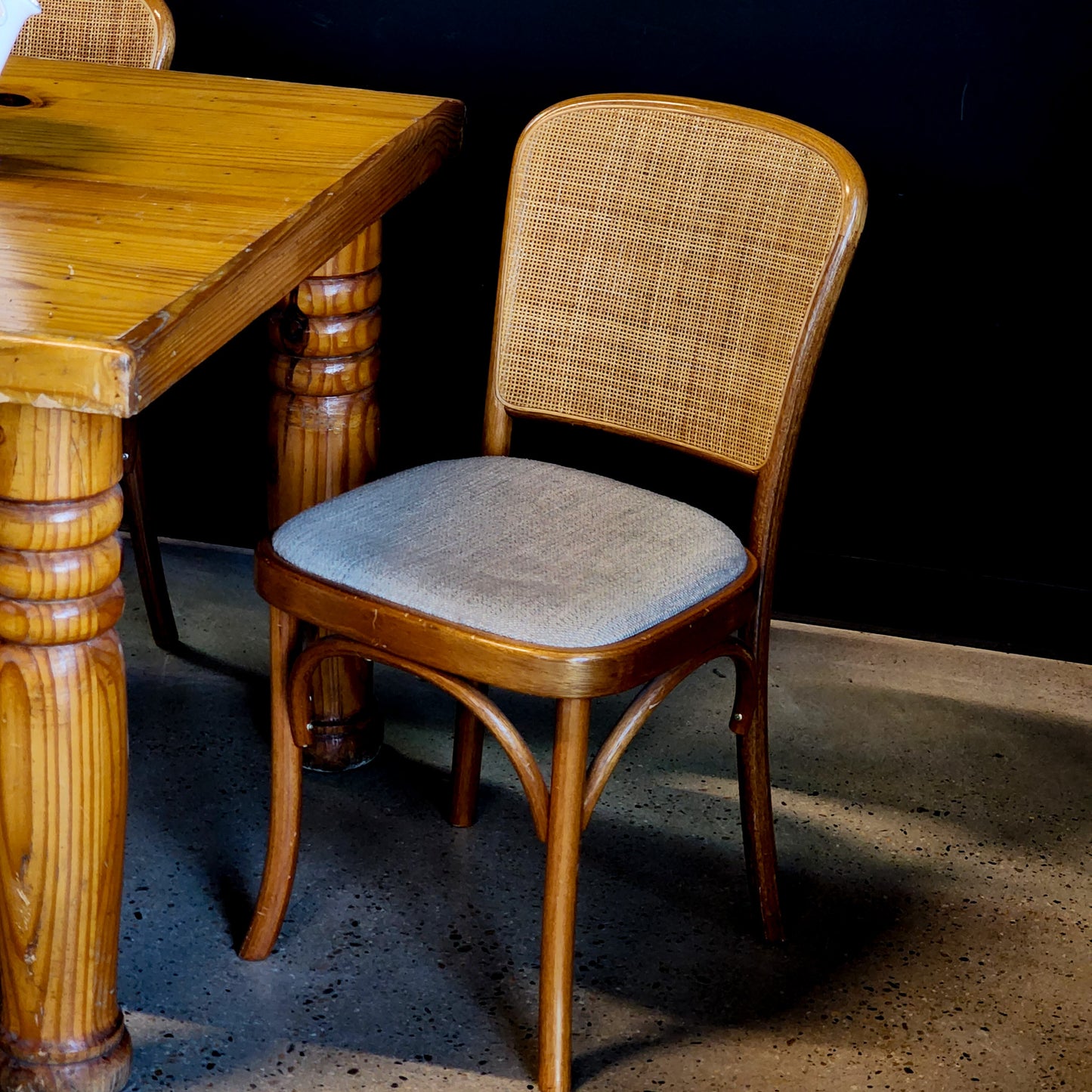 Vintage Caned Back Bentwood Dining Chair Set (6)